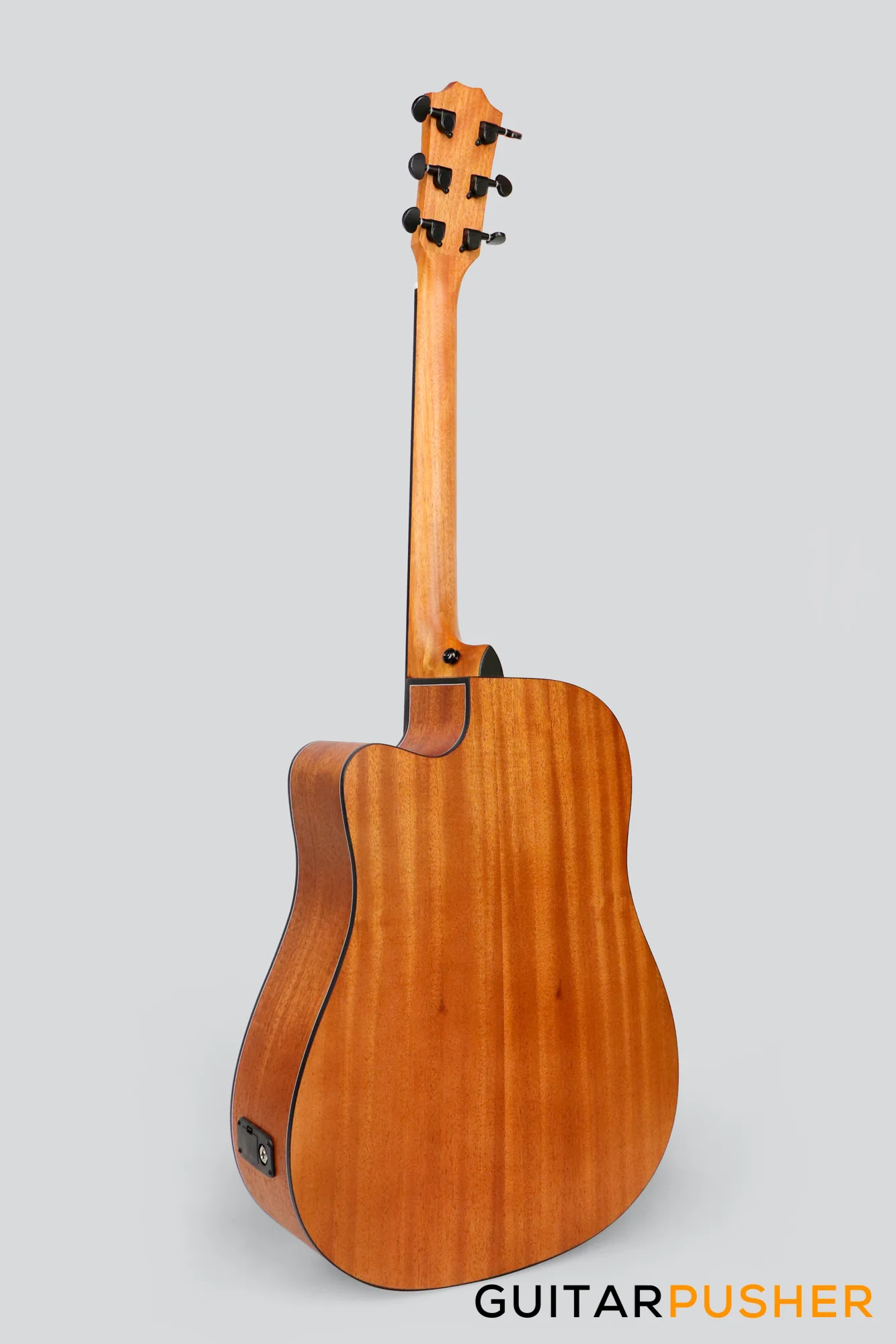 Phoebus Progeny PG-15Nce Dreadnought All-Mahogany Acoustic-Electric Guitar w/ Gig Bag - Image 6