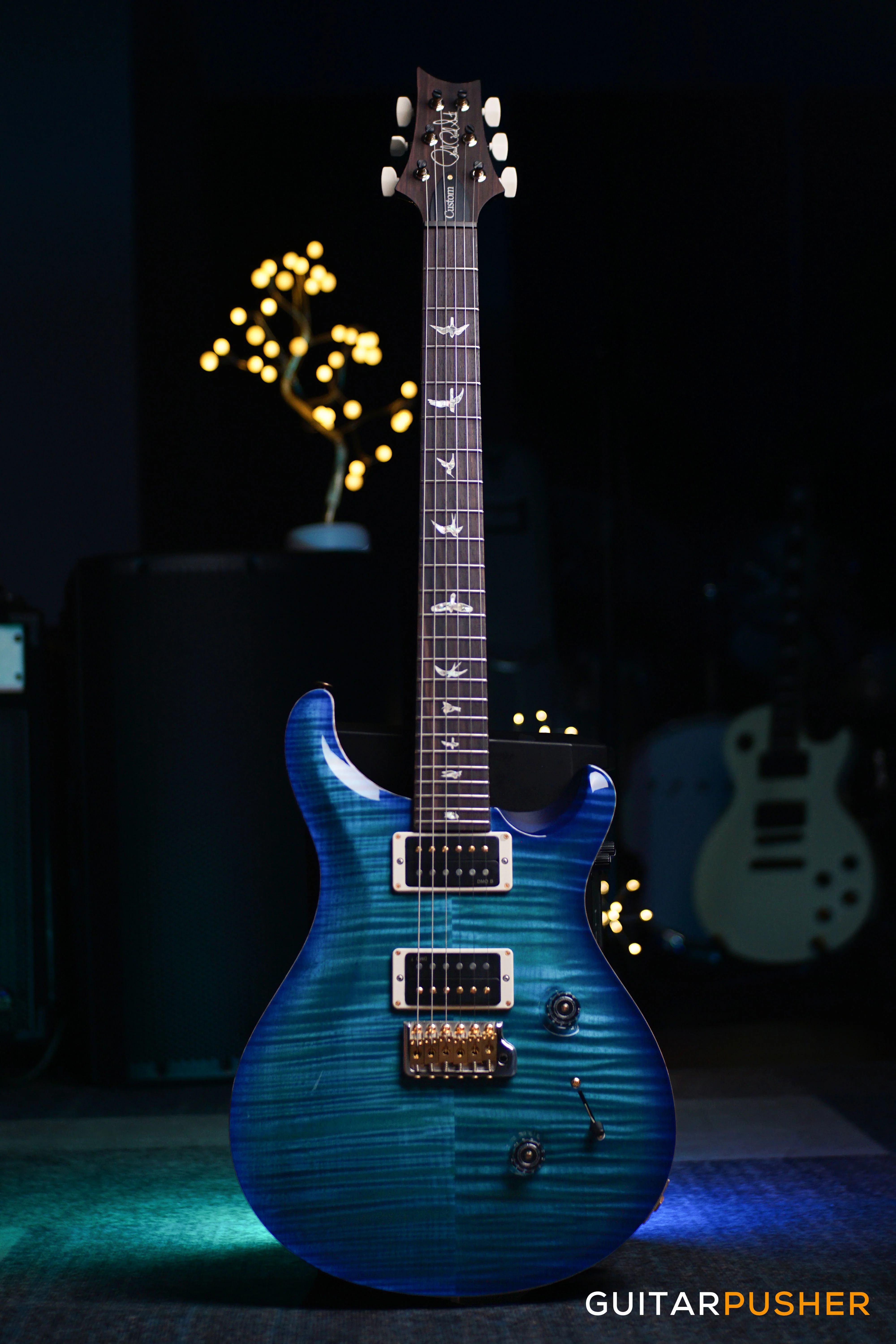 PRS Guitars Custom 24 Electric Guitar (Caroll Blue w/ Blue Burst 10-Top) - Image 2