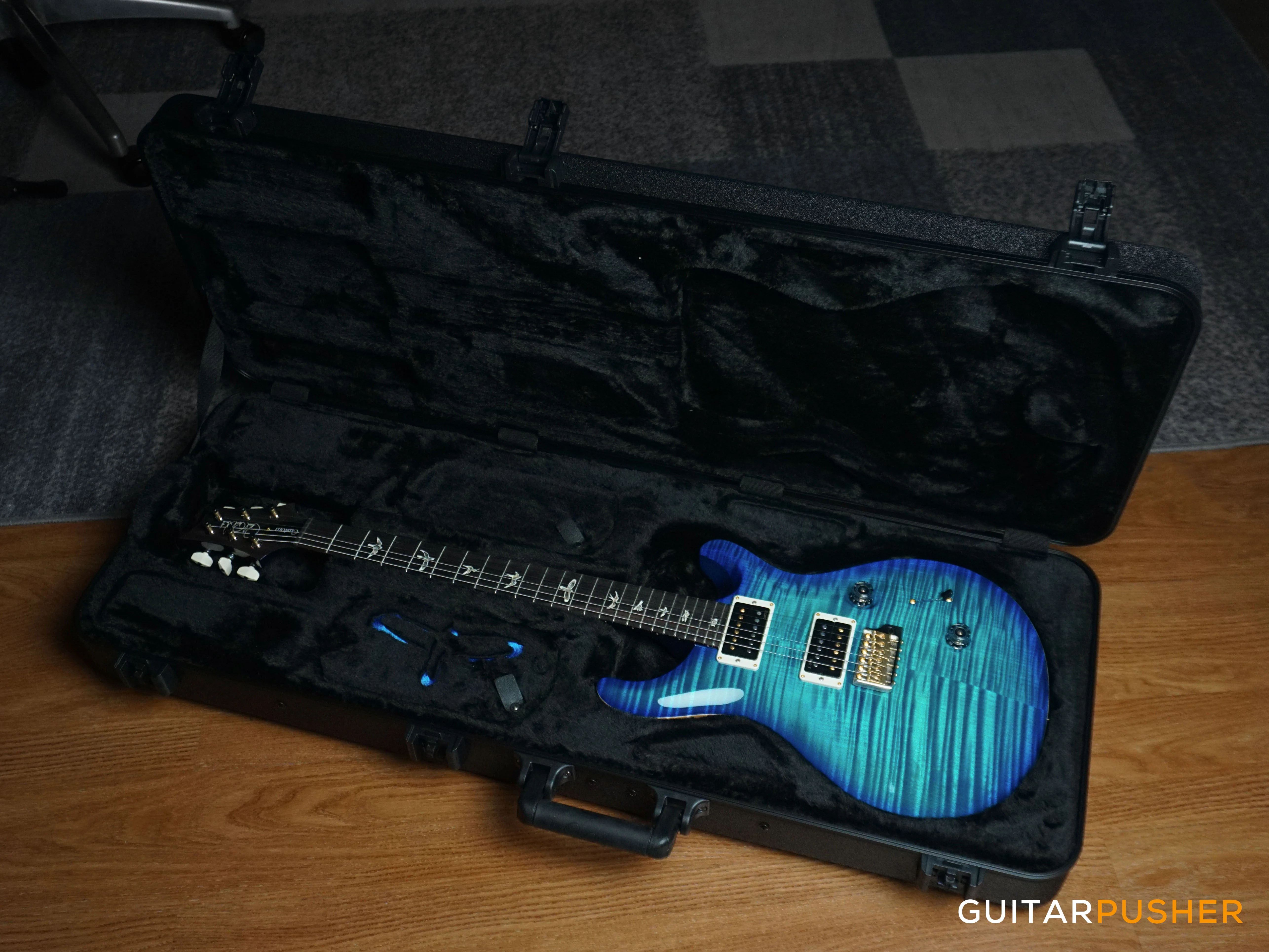 PRS Guitars Custom 24 Electric Guitar (Caroll Blue w/ Blue Burst 10-Top) - Image 8