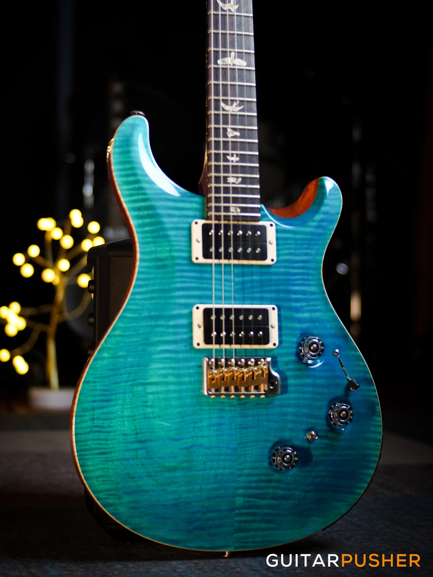 PRS Guitars Custom 24 Piezo Electric Guitar (Blue Matteo) - Image 3