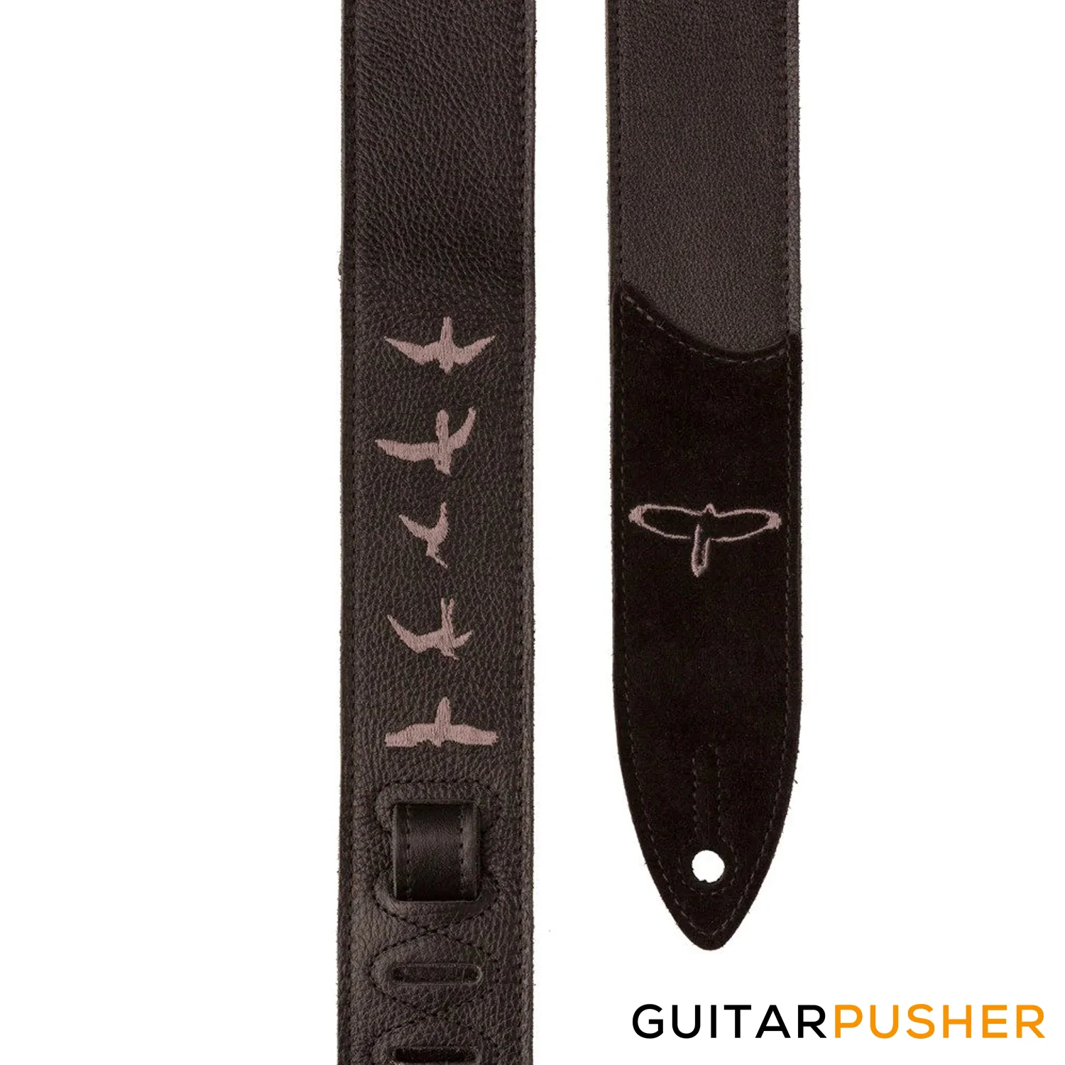 PRS Guitars Premium Leather 2" Strap Embroidered Birds - Image 4