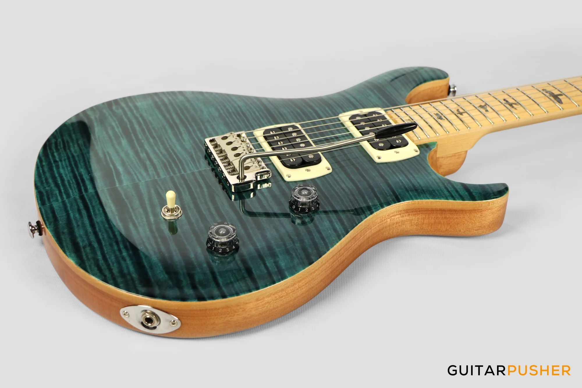 PRS Guitars SE Bolt-On CE 24 Electric Guitar (Slate Blue/Natural Back) - Image 11