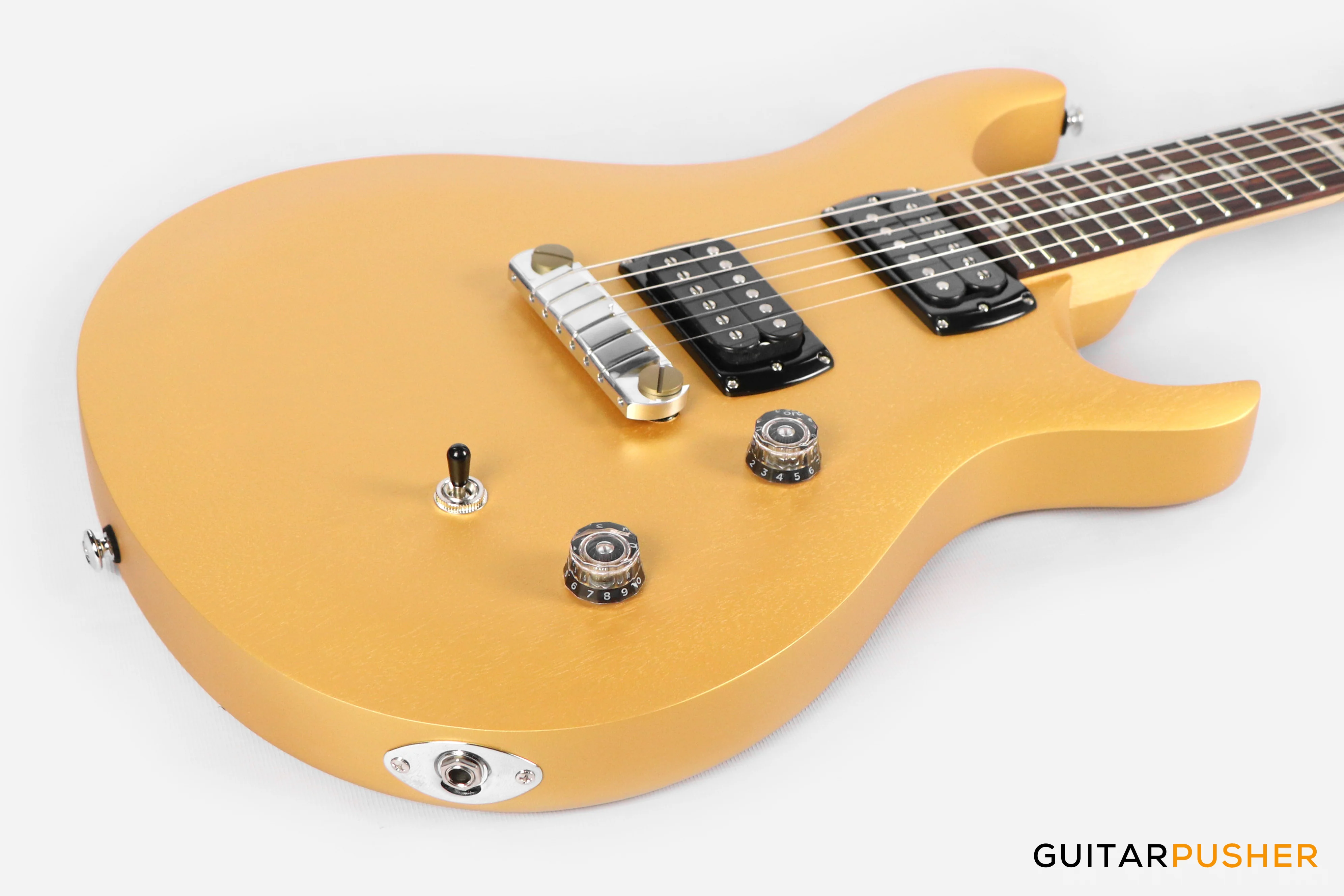 PRS Guitars SE Bolt-On CE 24 Standard Satin Stoptail Electric Guitar (Metallic Gold) - Image 9