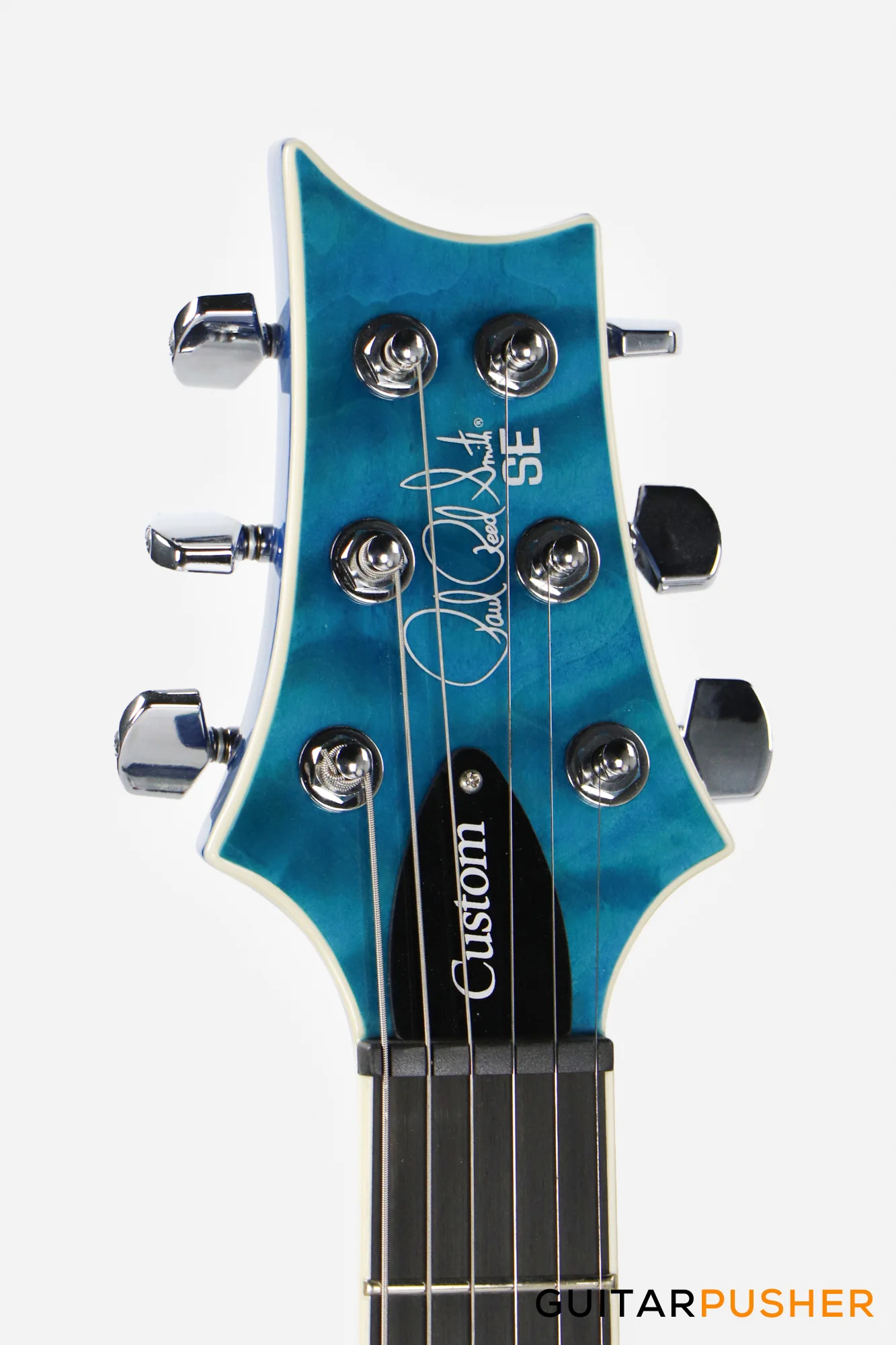 PRS Guitars SE Custom 24-08 Quilt Electric Guitar (Lake Blue) - Image 5