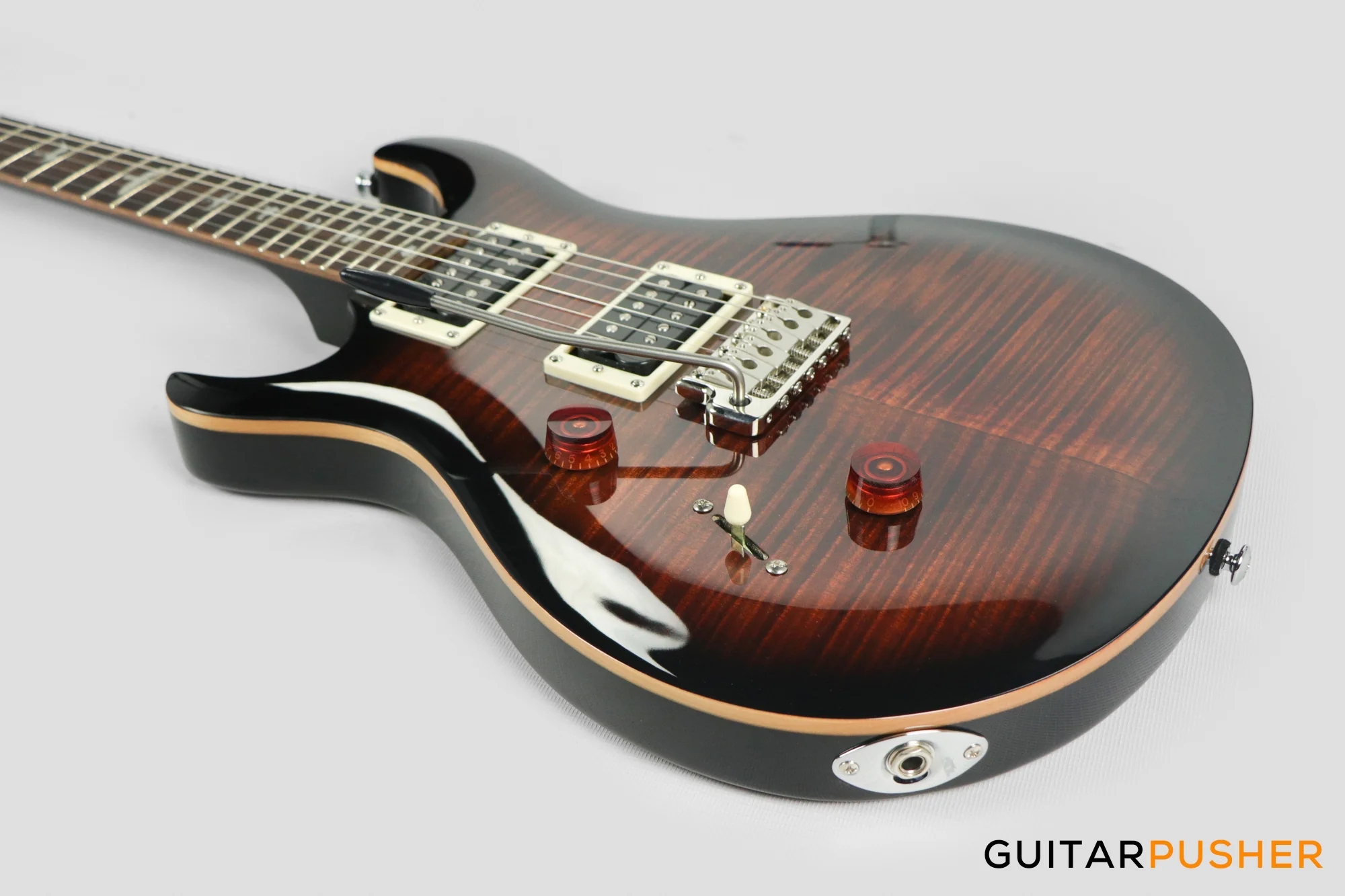 PRS Guitars SE Custom 24 Electric Guitar (Black Gold Burst) - LEFT HAND - Image 10