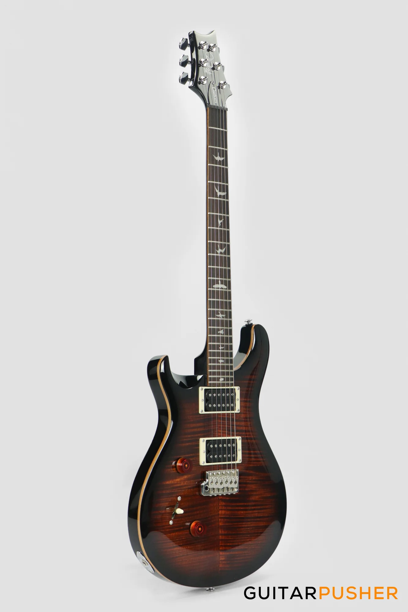 PRS Guitars SE Custom 24 Electric Guitar (Black Gold Burst) - LEFT HAND - Image 11