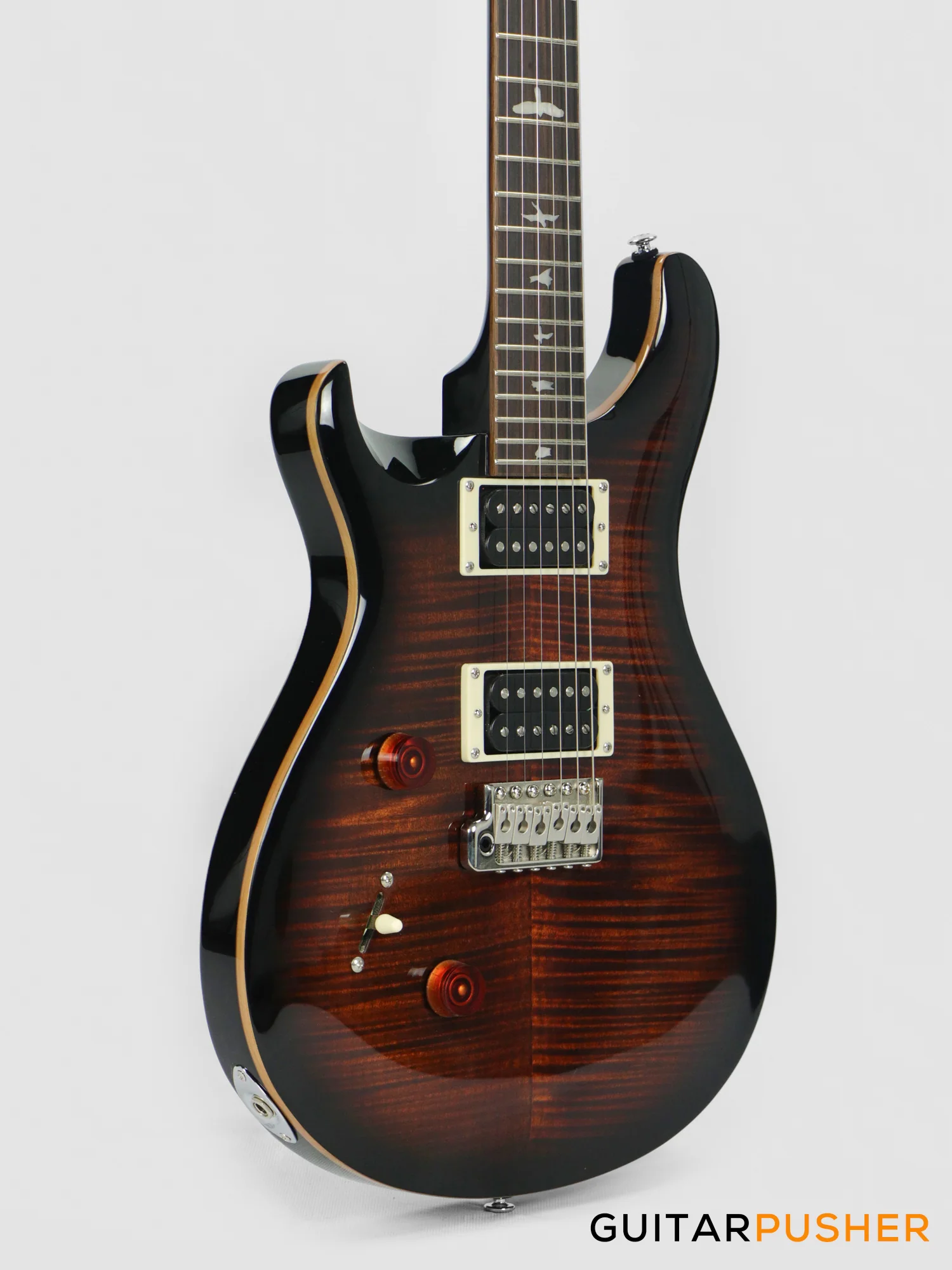 PRS Guitars SE Custom 24 Electric Guitar (Black Gold Burst) - LEFT HAND - Image 12