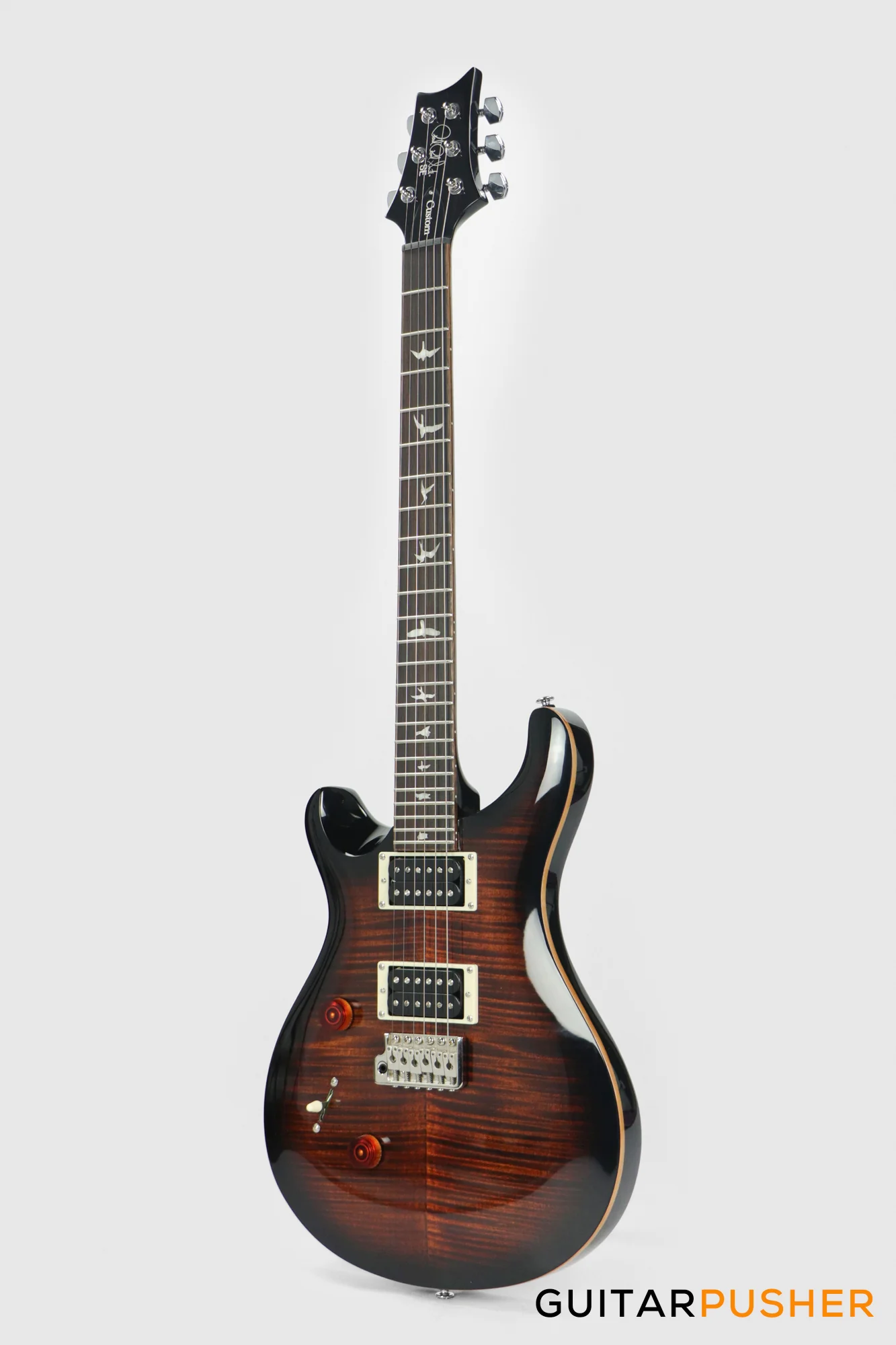 PRS Guitars SE Custom 24 Electric Guitar (Black Gold Burst) - LEFT HAND - Image 4