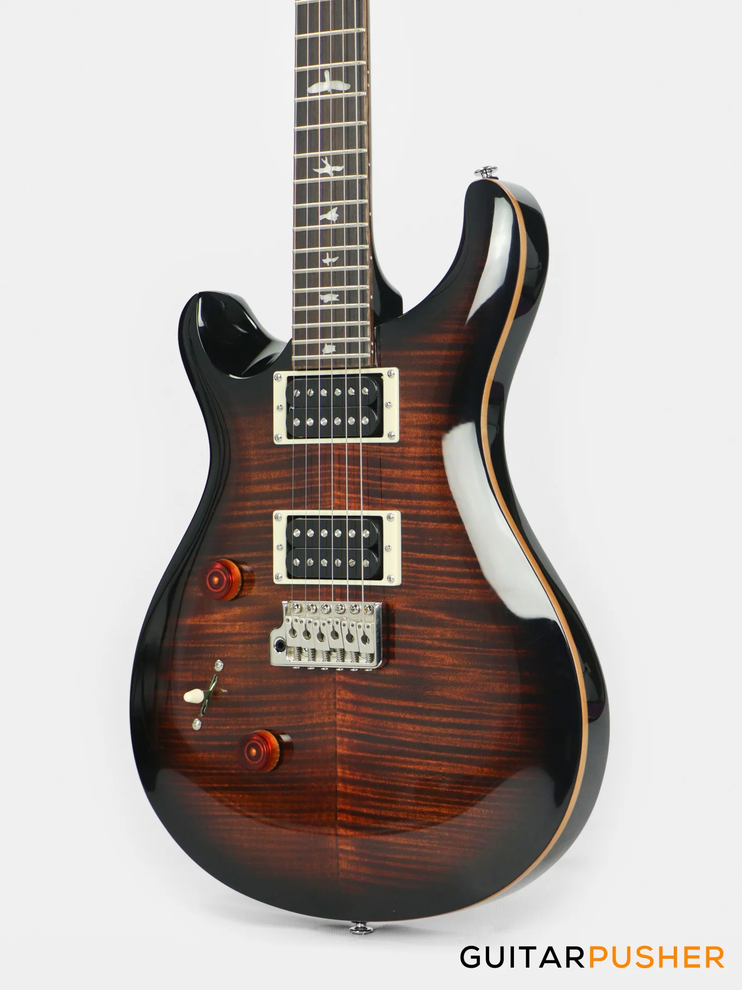 PRS Guitars SE Custom 24 Electric Guitar (Black Gold Burst) - LEFT HAND - Image 7