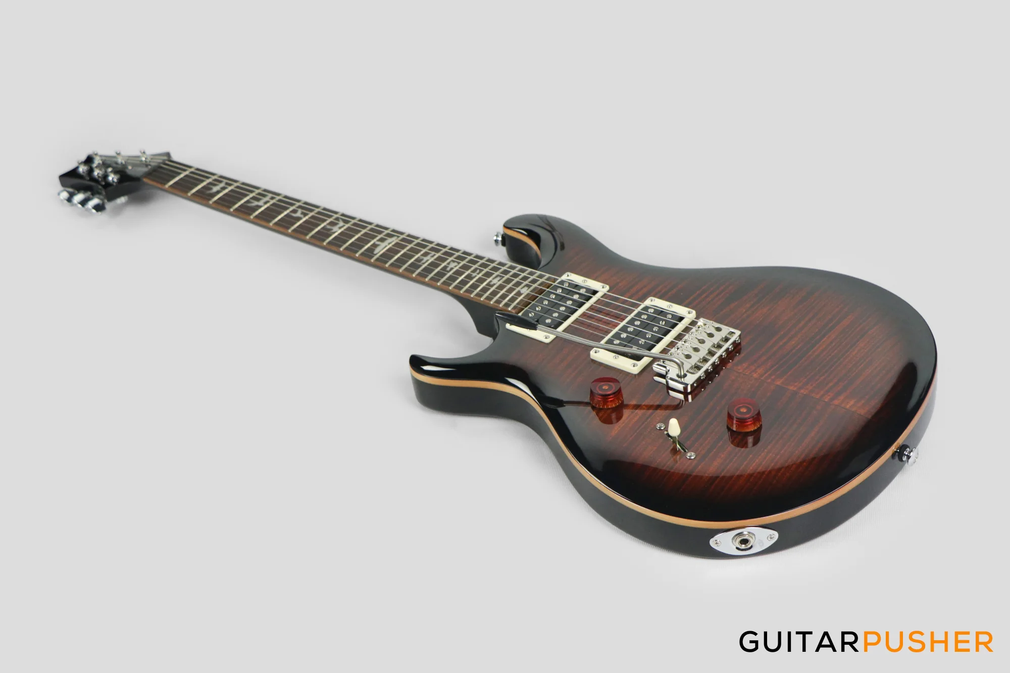 PRS Guitars SE Custom 24 Electric Guitar (Black Gold Burst) - LEFT HAND - Image 8