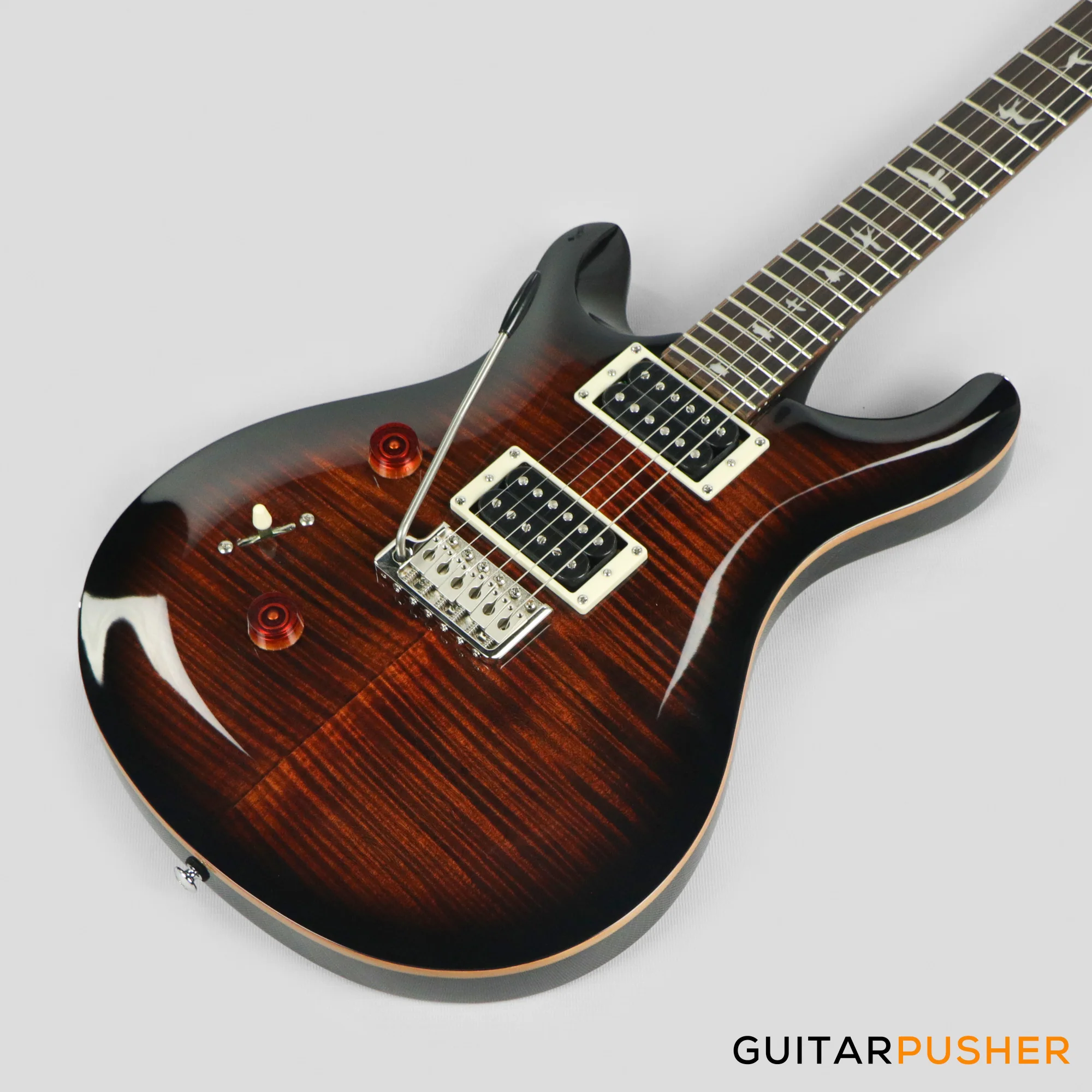 PRS Guitars SE Custom 24 Electric Guitar (Black Gold Burst) - LEFT HAND - Image 9