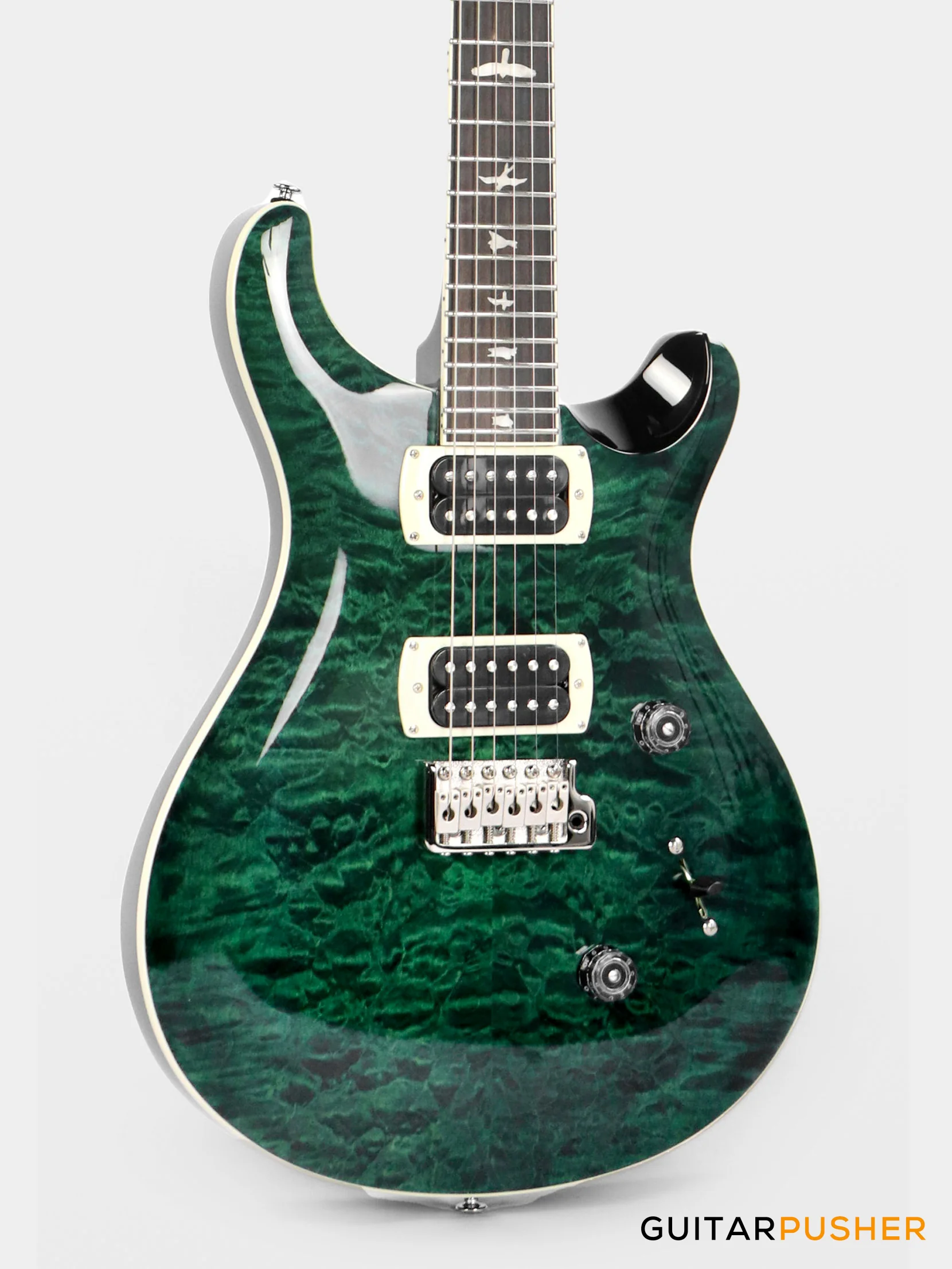 PRS Guitars SE Custom 24 Quilt Electric Guitar (Teal Black) - Image 4