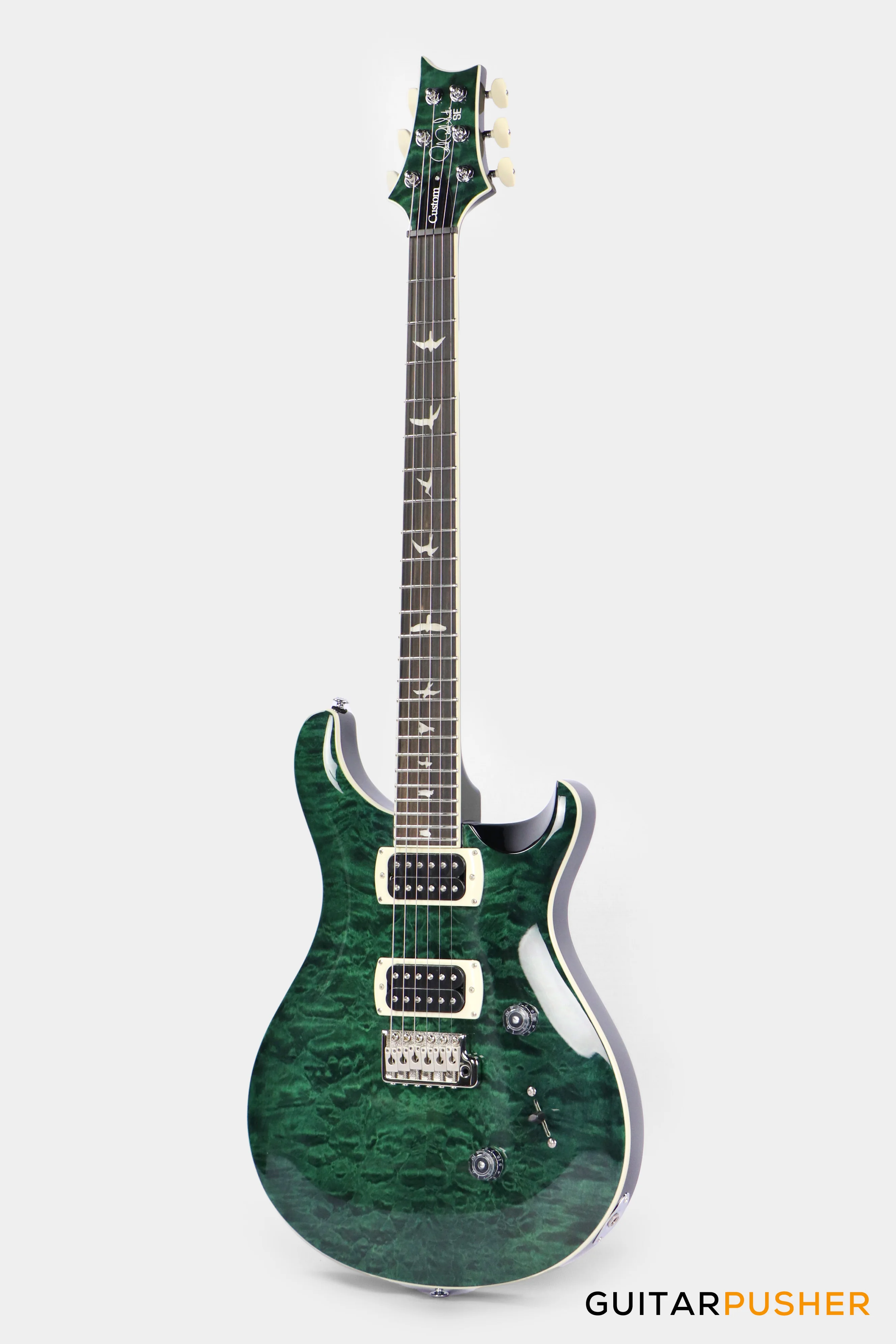 PRS Guitars SE Custom 24 Quilt Electric Guitar (Teal Black) - Image 7