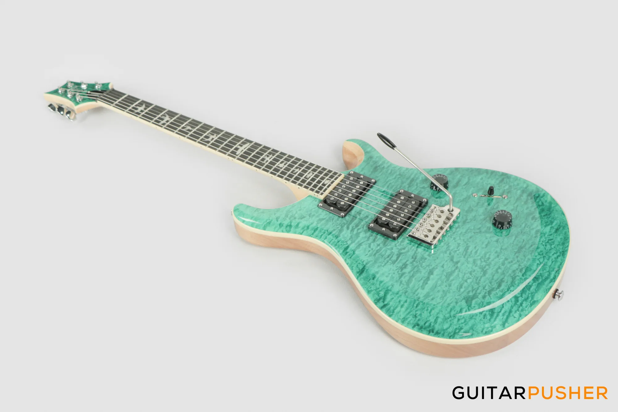 PRS Guitars SE Custom 24 Quilt Electric Guitar (Turquoise) - Image 10