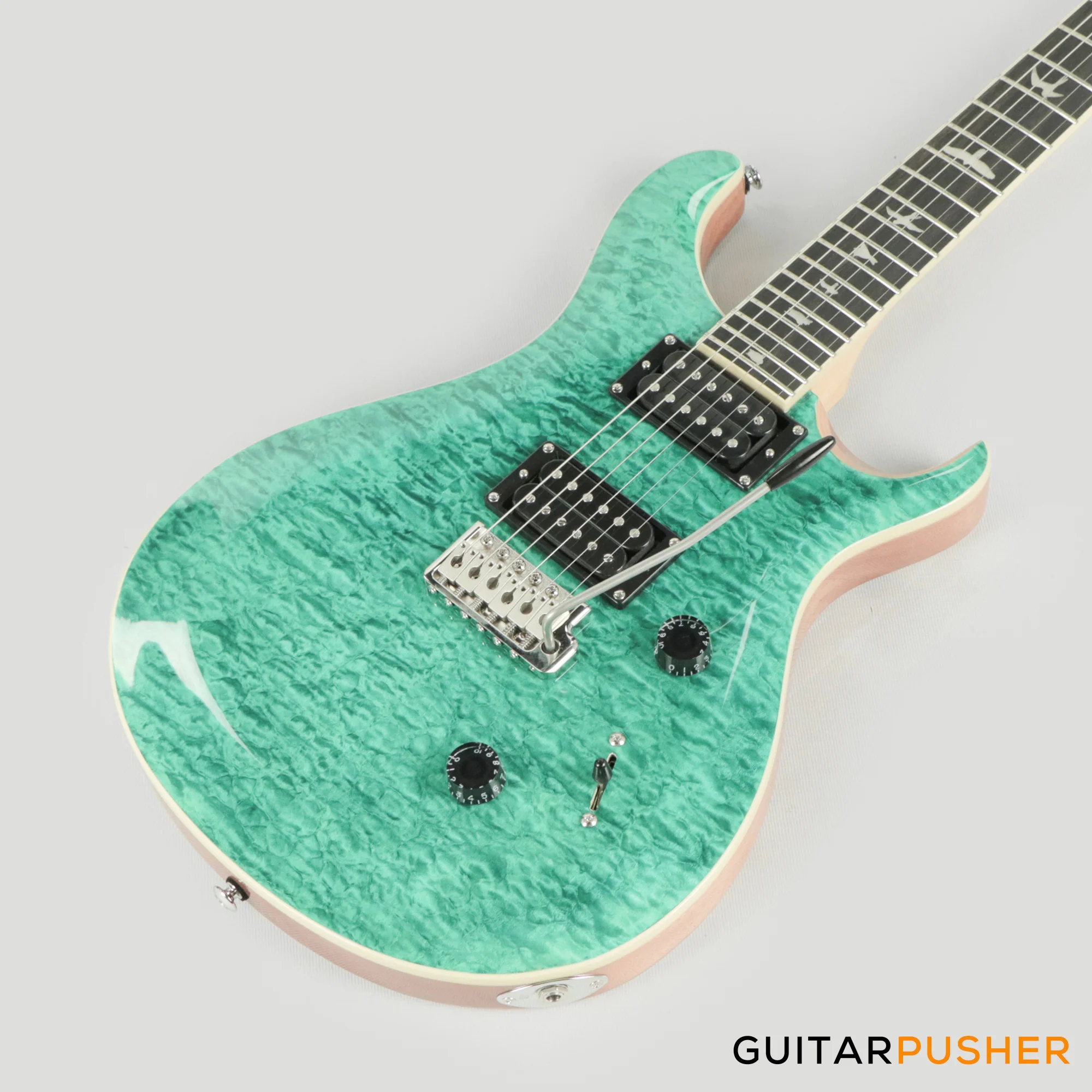 PRS Guitars SE Custom 24 Quilt Electric Guitar (Turquoise) - Image 11