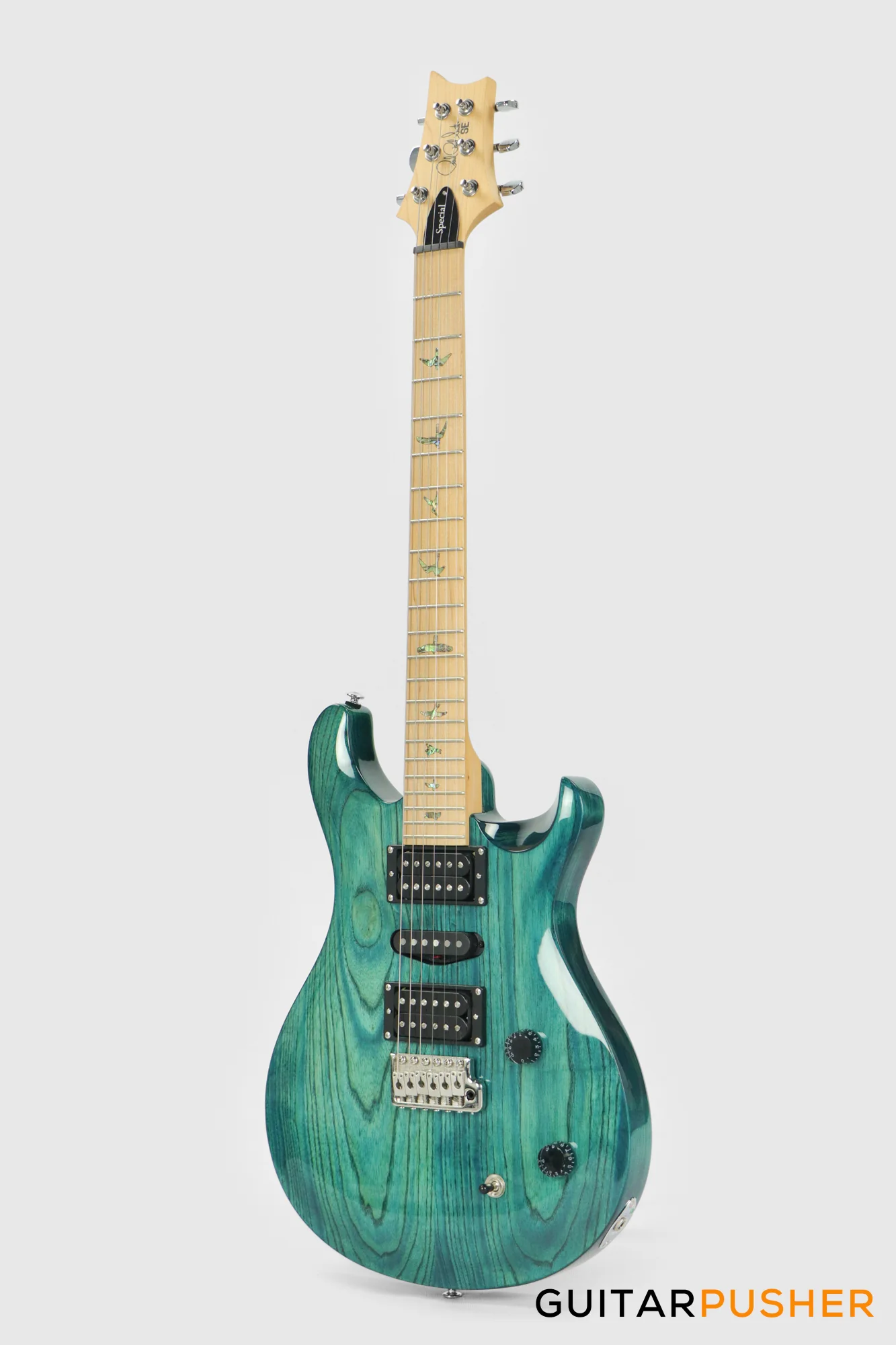 PRS Guitars SE Swamp Ash Special Electric Guitar (Iri Blue) - Image 7