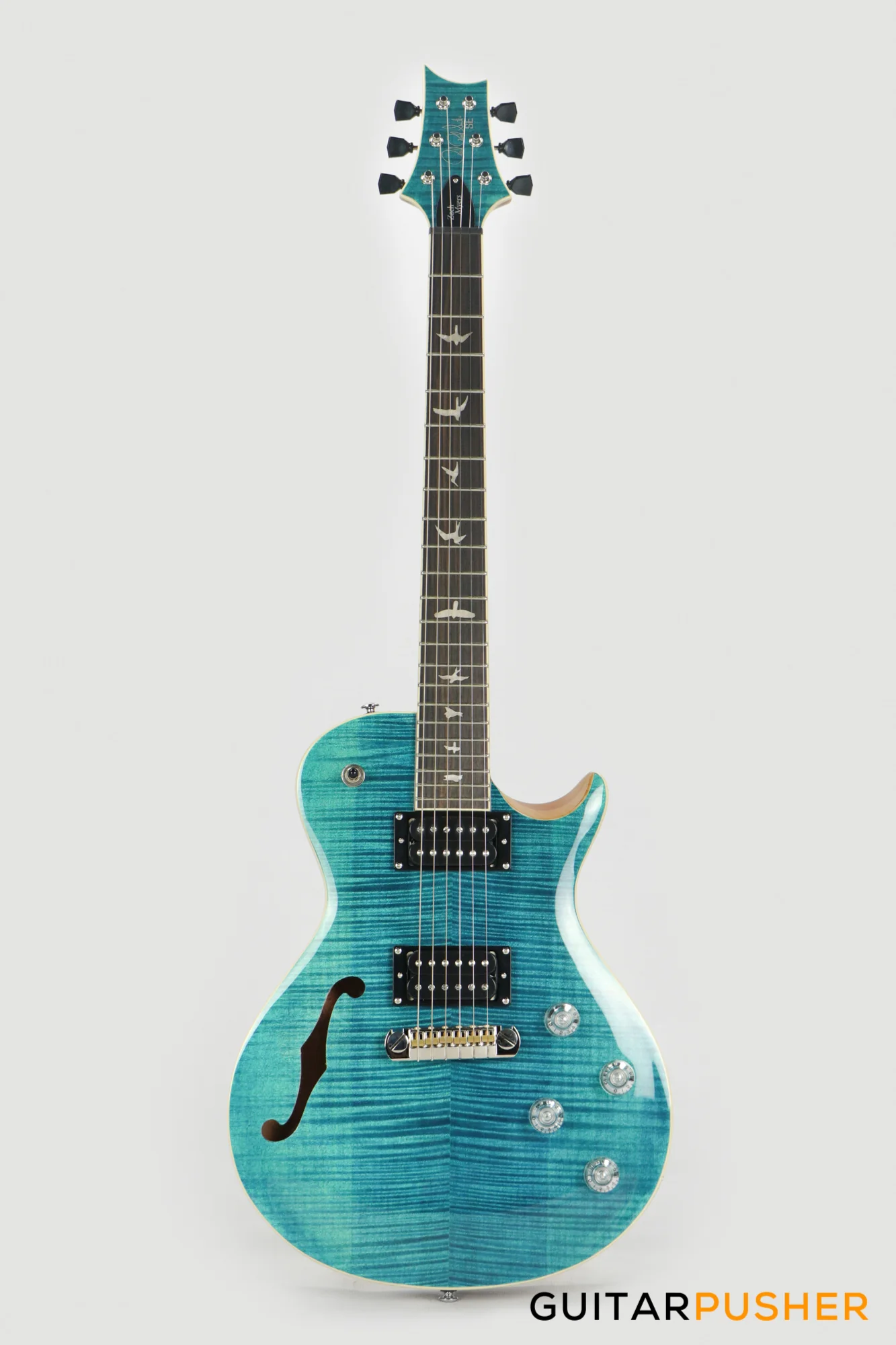 PRS Guitars SE Zach Myers Signature Semi-Hollow Electric Guitar (Myers Blue) - Image 12