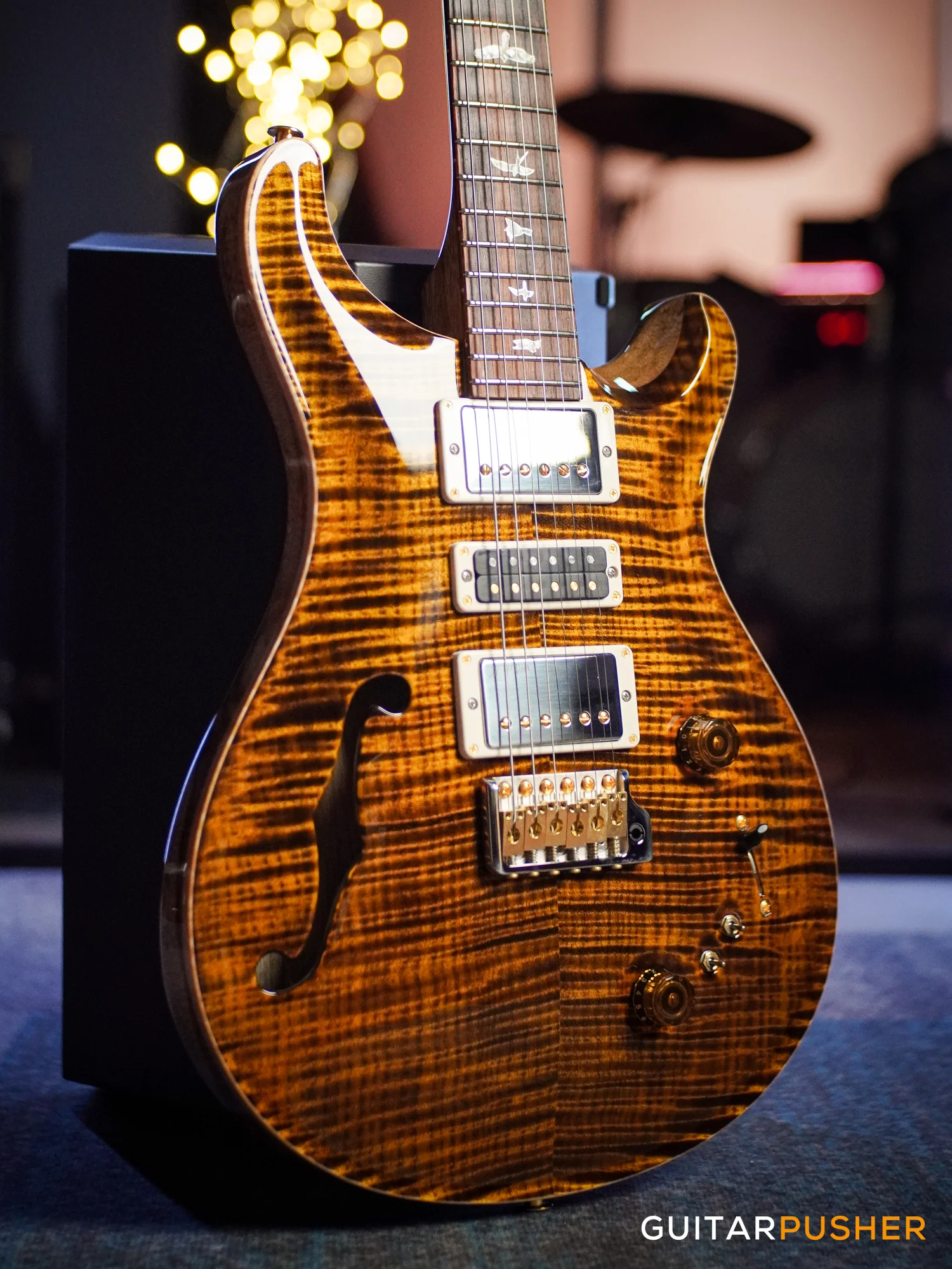 PRS Guitars USA 40th Anniversary Special Semi-Hollow Ltd. Ed. Electric Guitar (Yellow Tiger - Artist Grade Top) - Image 5