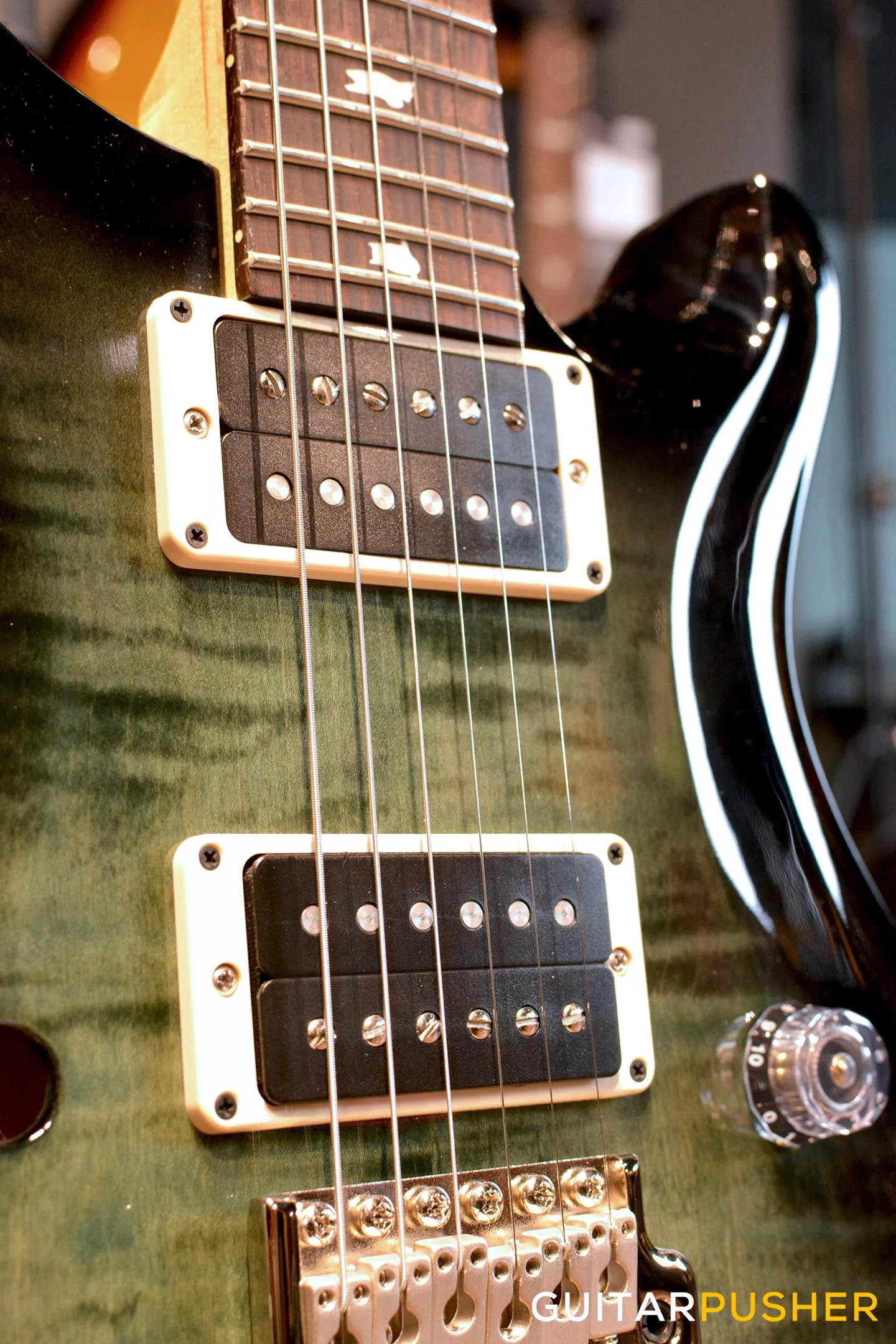 PRS Guitars USA Bolt-On CE 24 Semi-Hollow Faded Green Smokeburst - Image 6