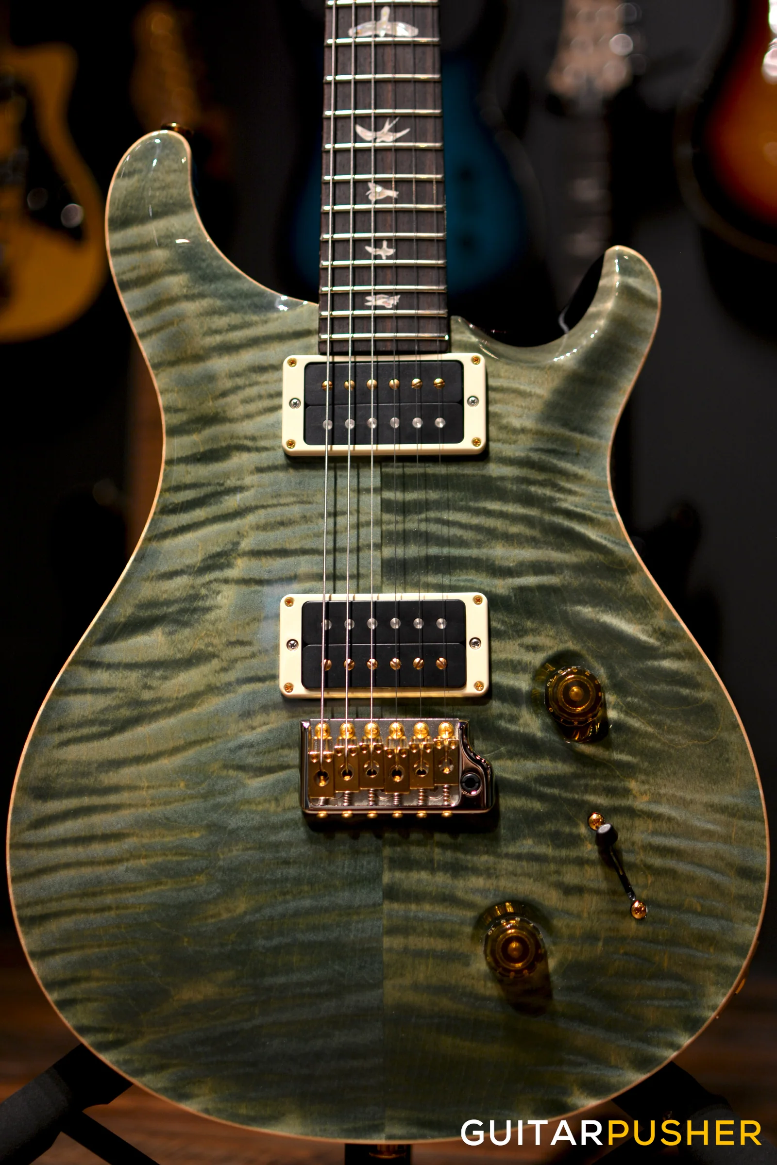 PRS Guitars USA Custom 22 Trampas Green 10-Top - Image 7