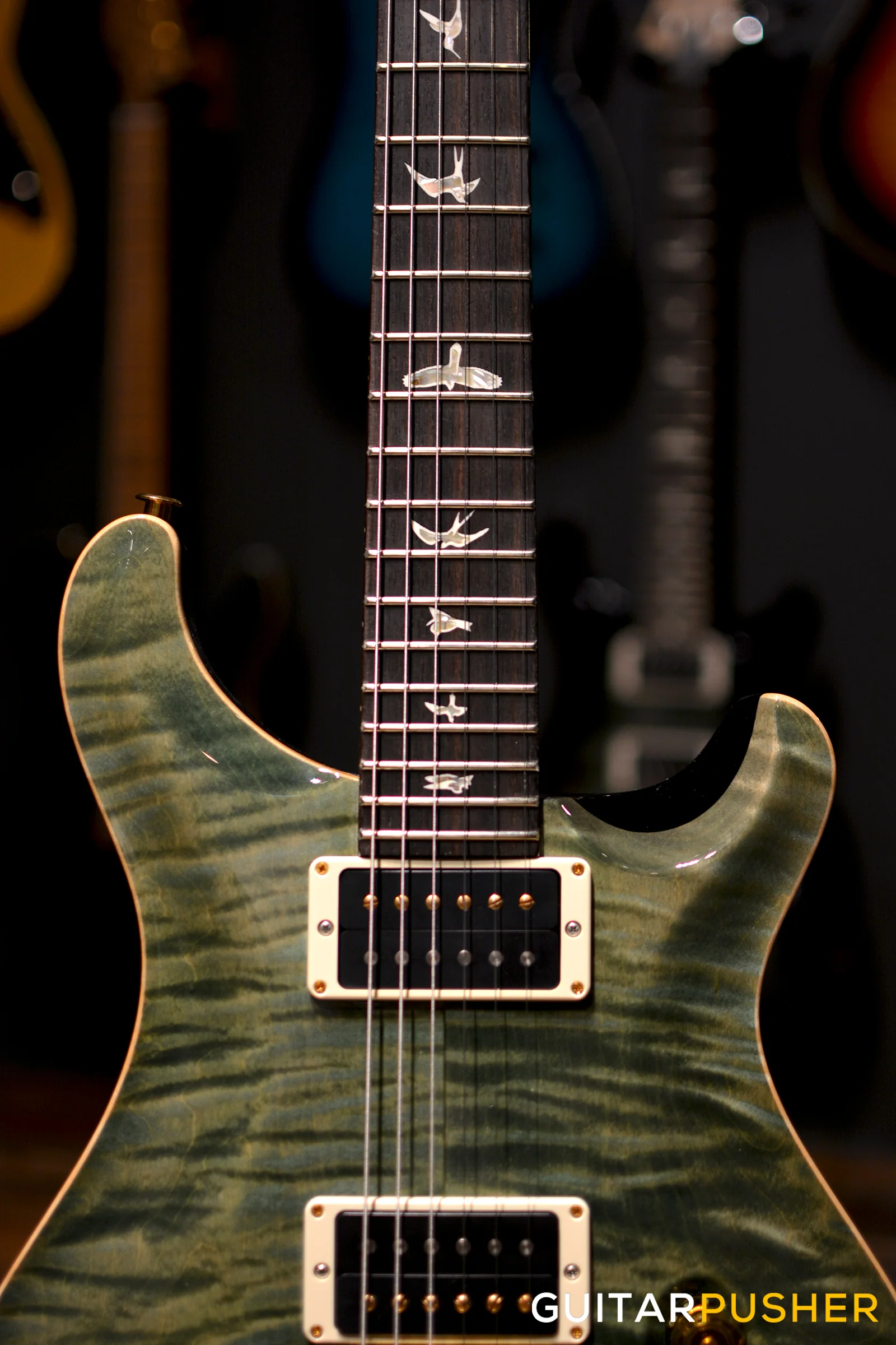 PRS Guitars USA Custom 22 Trampas Green 10-Top - Image 8