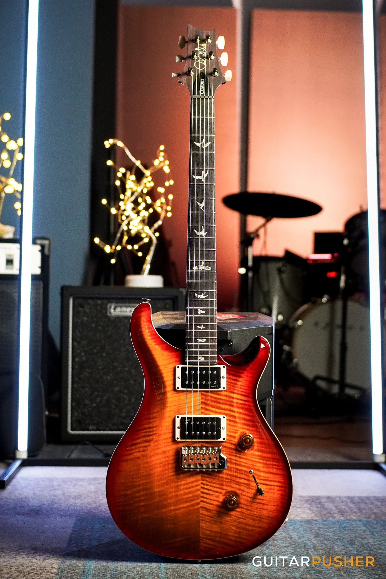 PRS Guitars USA Custom 24 Dark Cherry Sunburst - Image 2