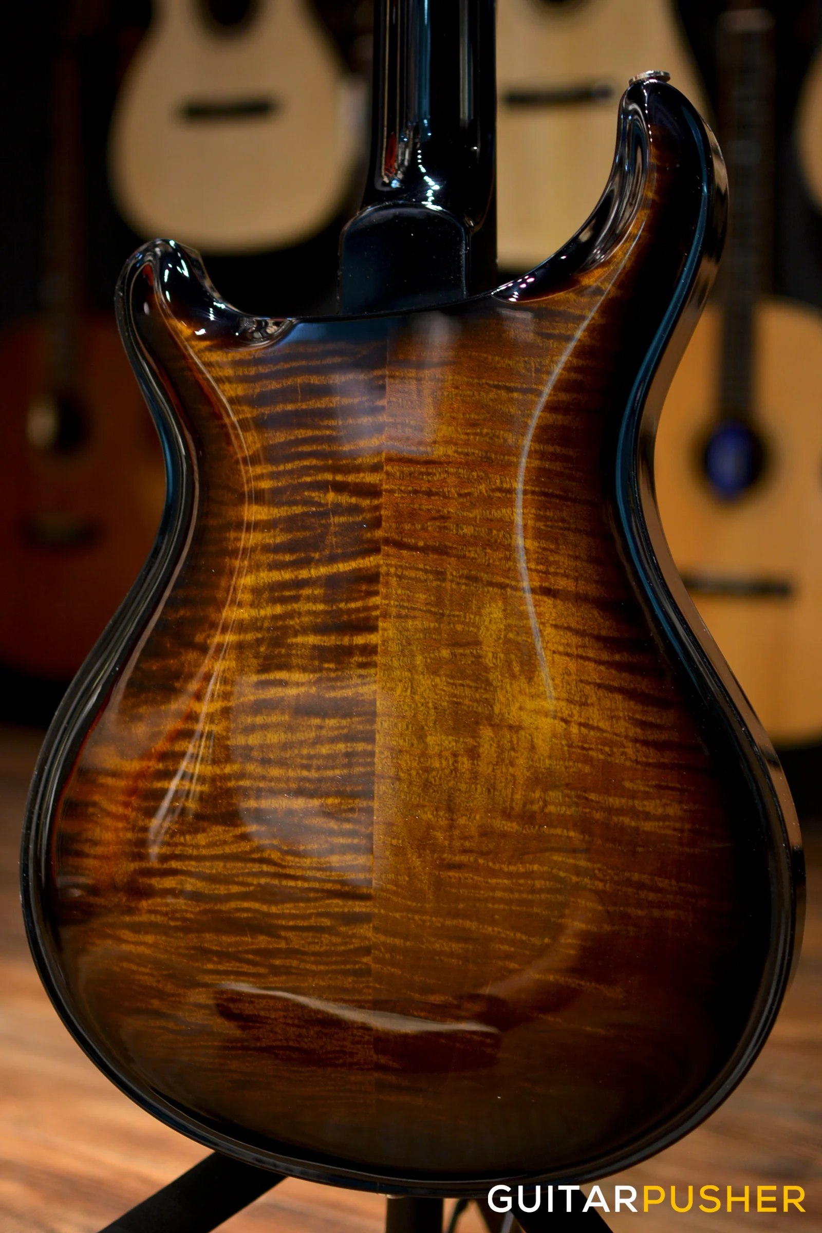 PRS Guitars USA Hollowbody II Piezo Black Gold Wrap Burst - Image 3
