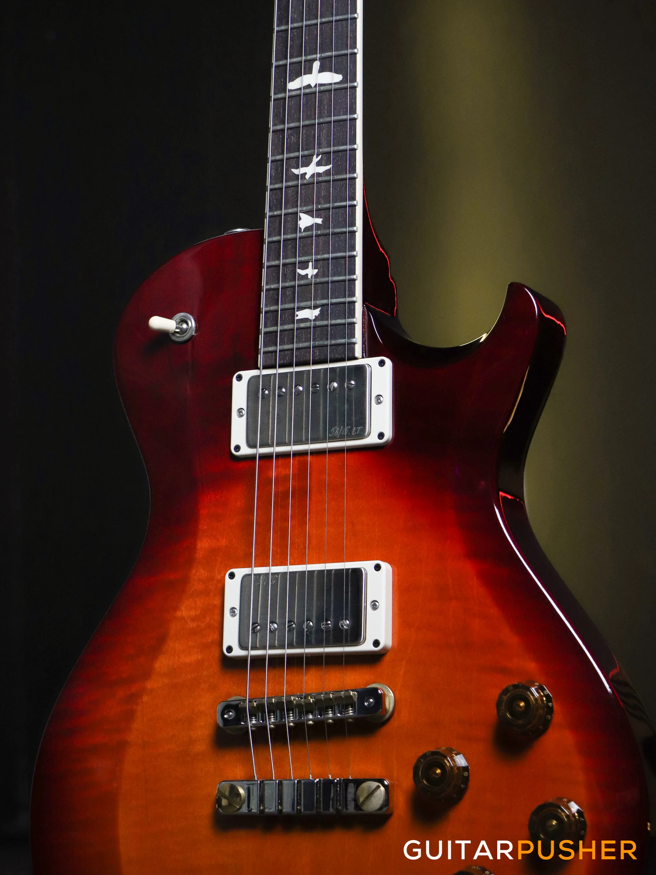 PRS Guitars USA S2 McCarty 594 Singlecut Electric Guitar - Dark Cherry Sunburst - Image 4