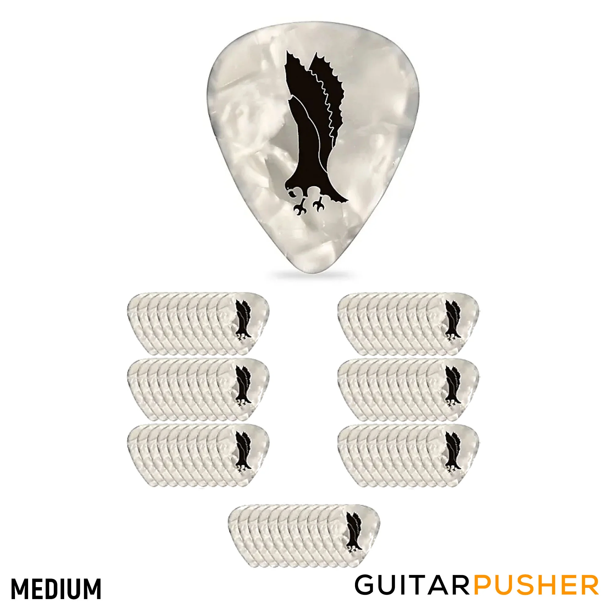 PRS White Celluloid Pearloid Picks (72 pcs.) - Image 2