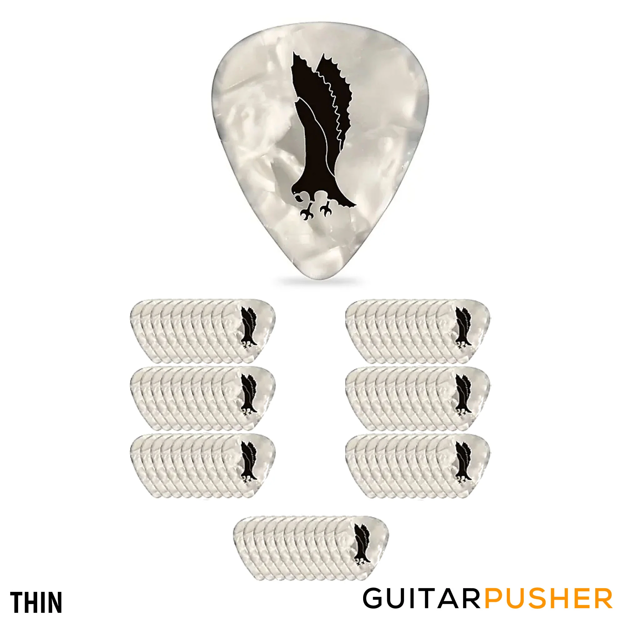 PRS White Celluloid Pearloid Picks (72 pcs.) - Image 3