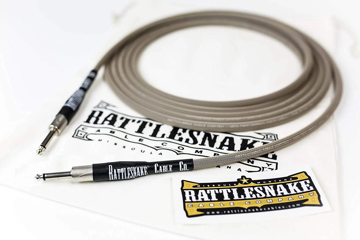 Rattlesnake Standard Instrument Cable - Straight to Straight Nickel Plugs - Image 6