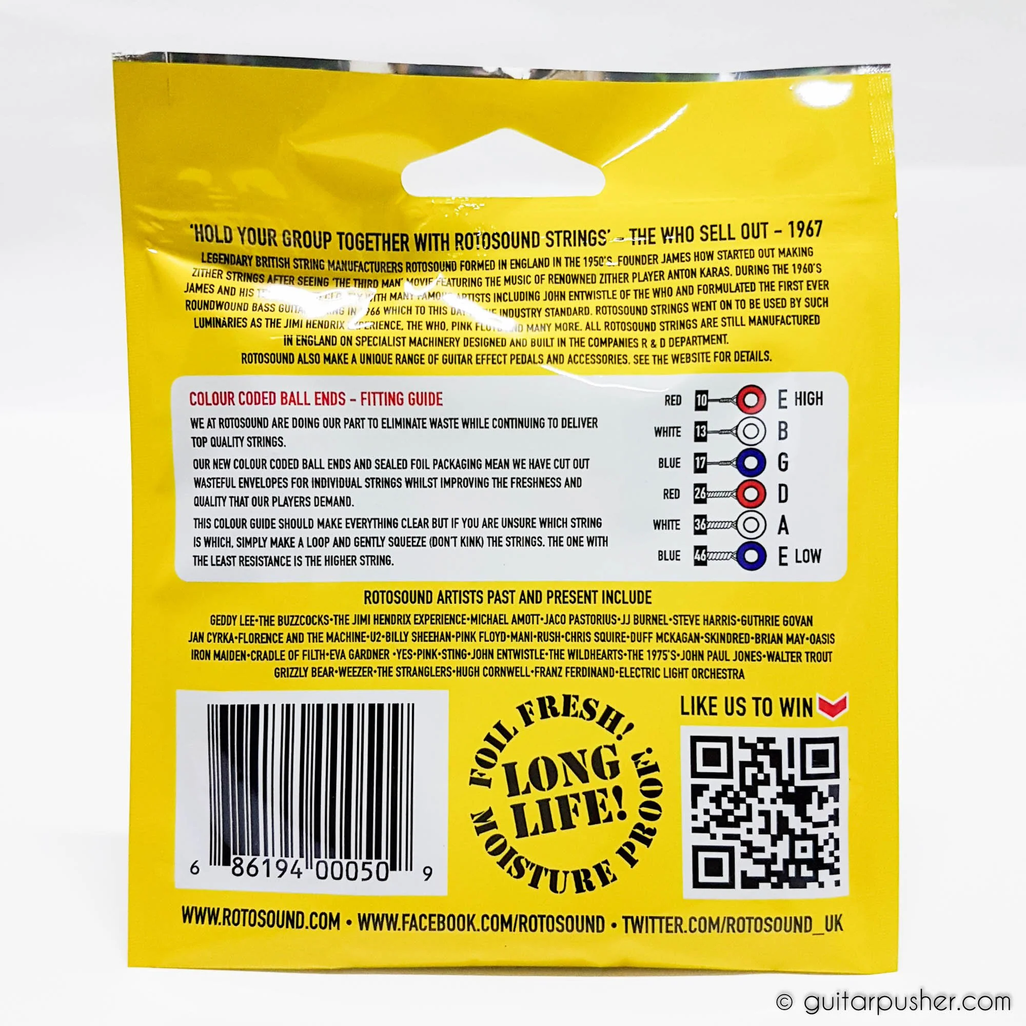 Rotosound Nickel Electric Guitar String Set - Image 3