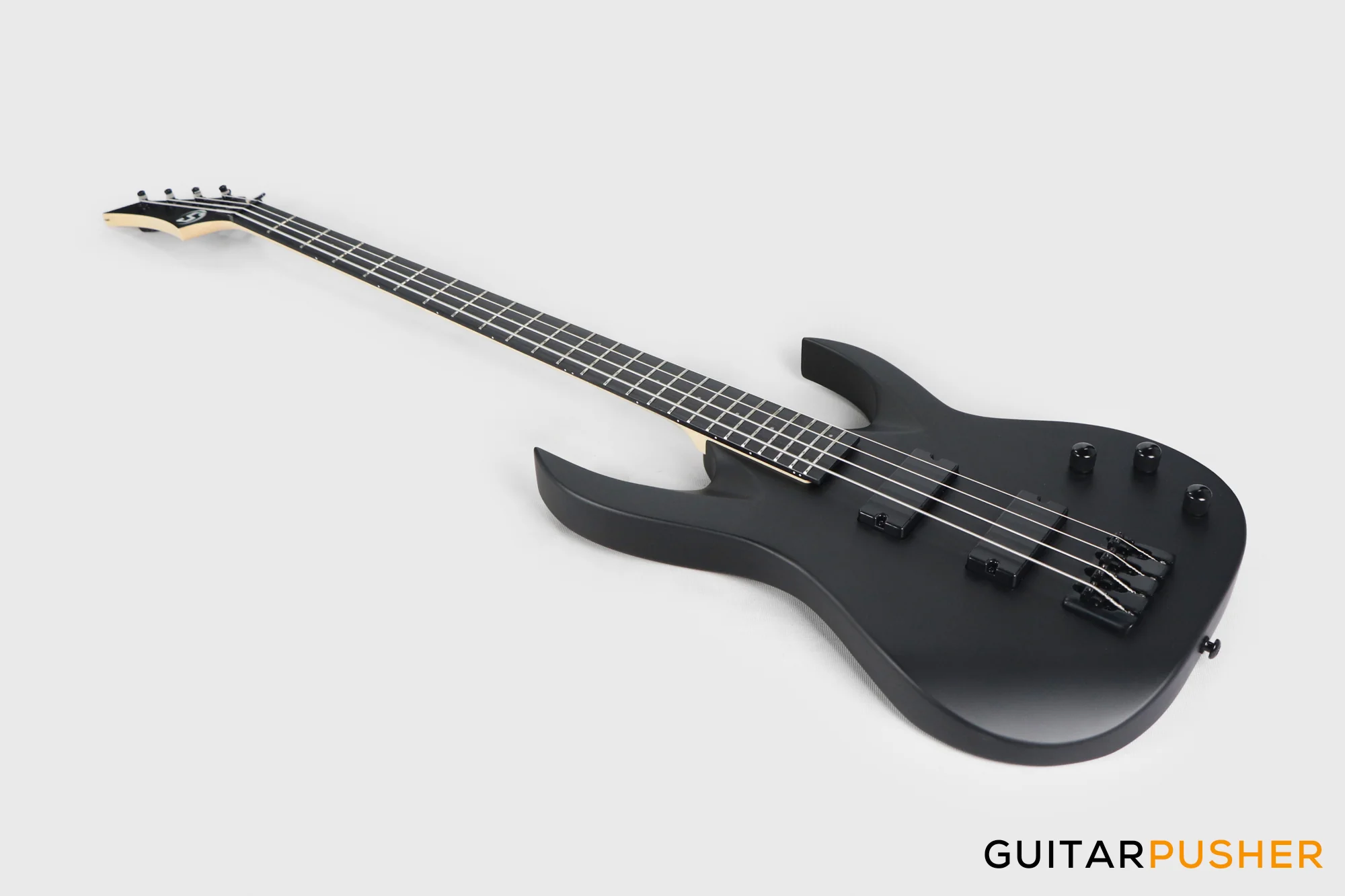 S by Solar AB4.4C-E Carbon Black Bass Guitar - Image 10