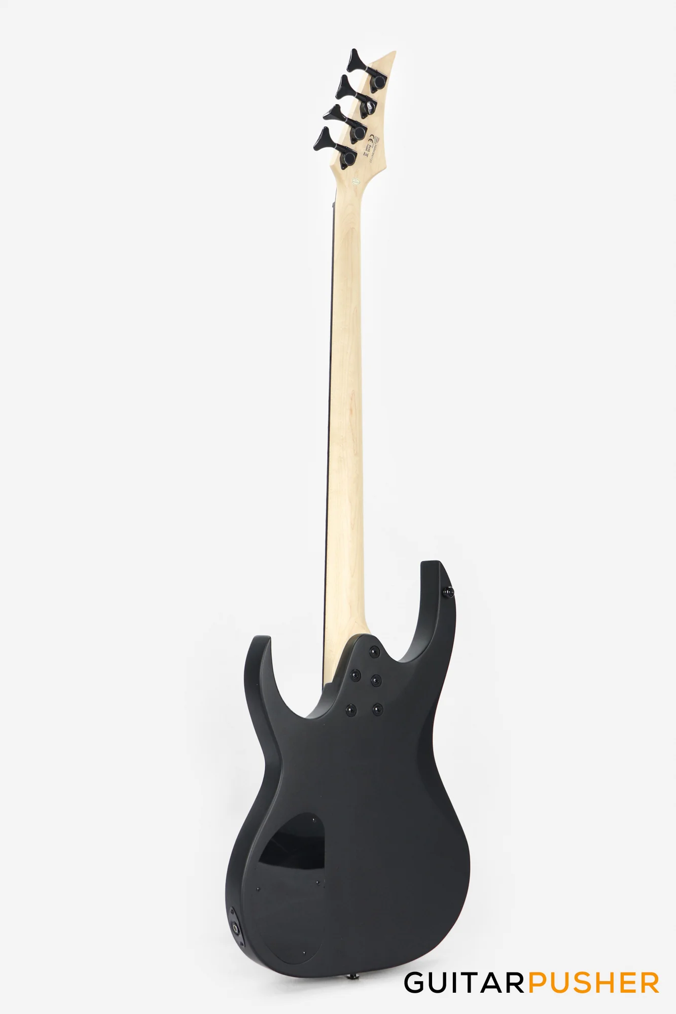 S by Solar AB4.4C-E Carbon Black Bass Guitar - Image 7