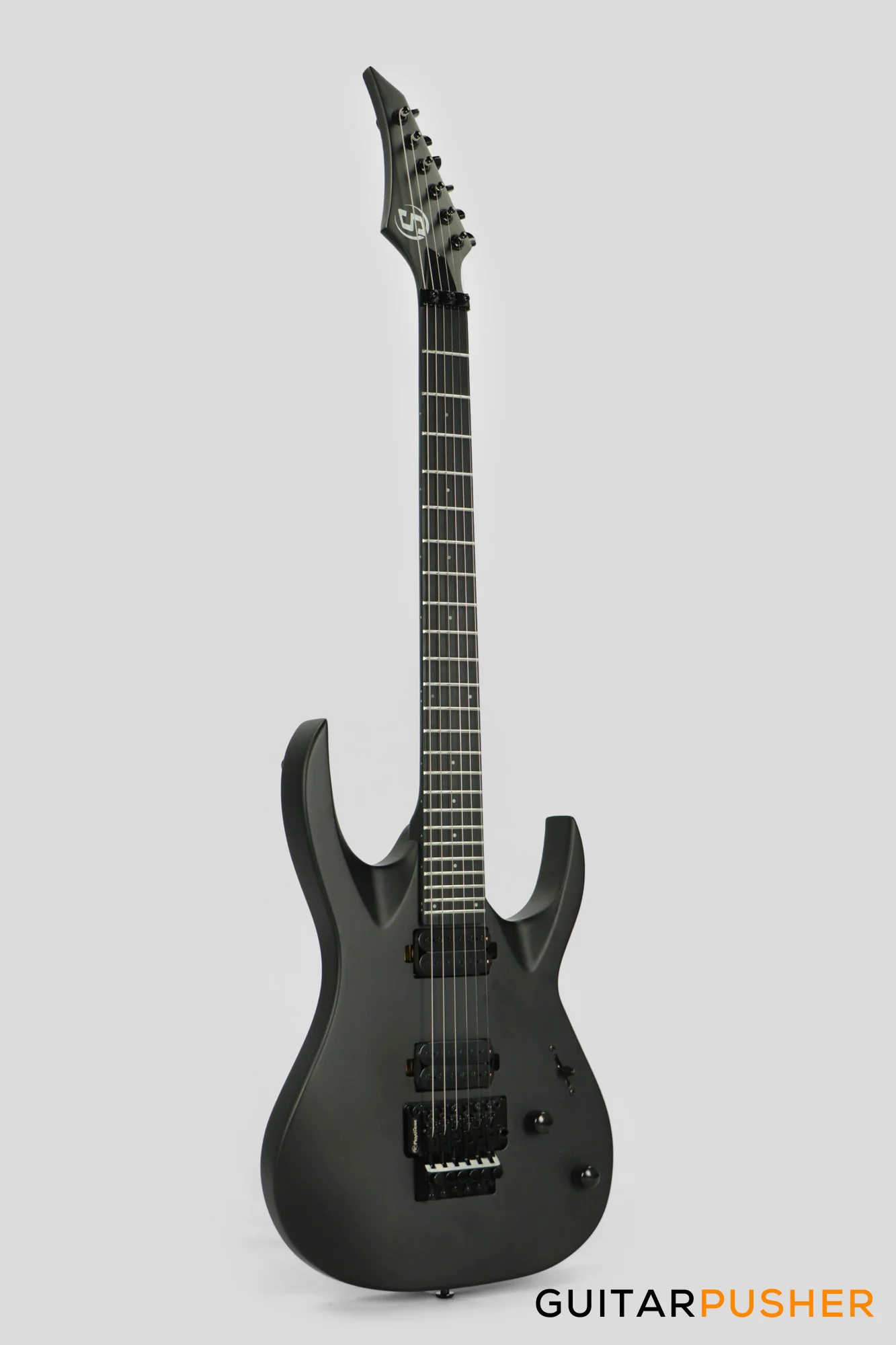 S by Solar AB4.6FRC-E Carbon Black Electric Guitar w/ Floyd Rose - Image 4