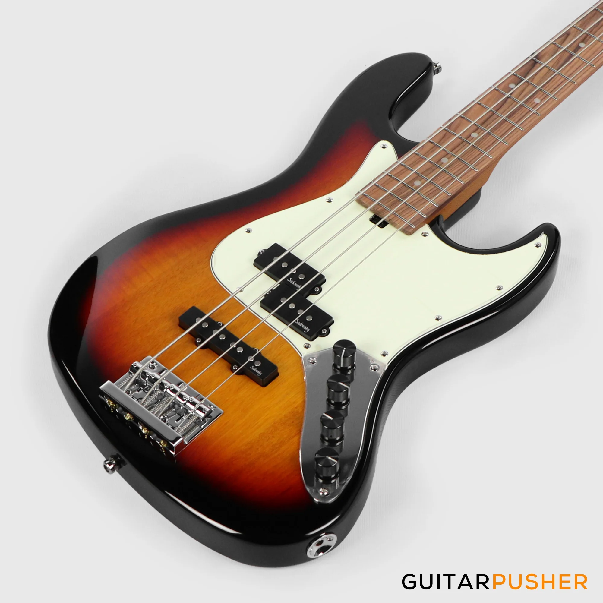 Sadowsky Metro Express 4 P/J Morado Fingerboard, White Pickguard 4-String Bass Guitar - Tobacco Sunburst - Image 9