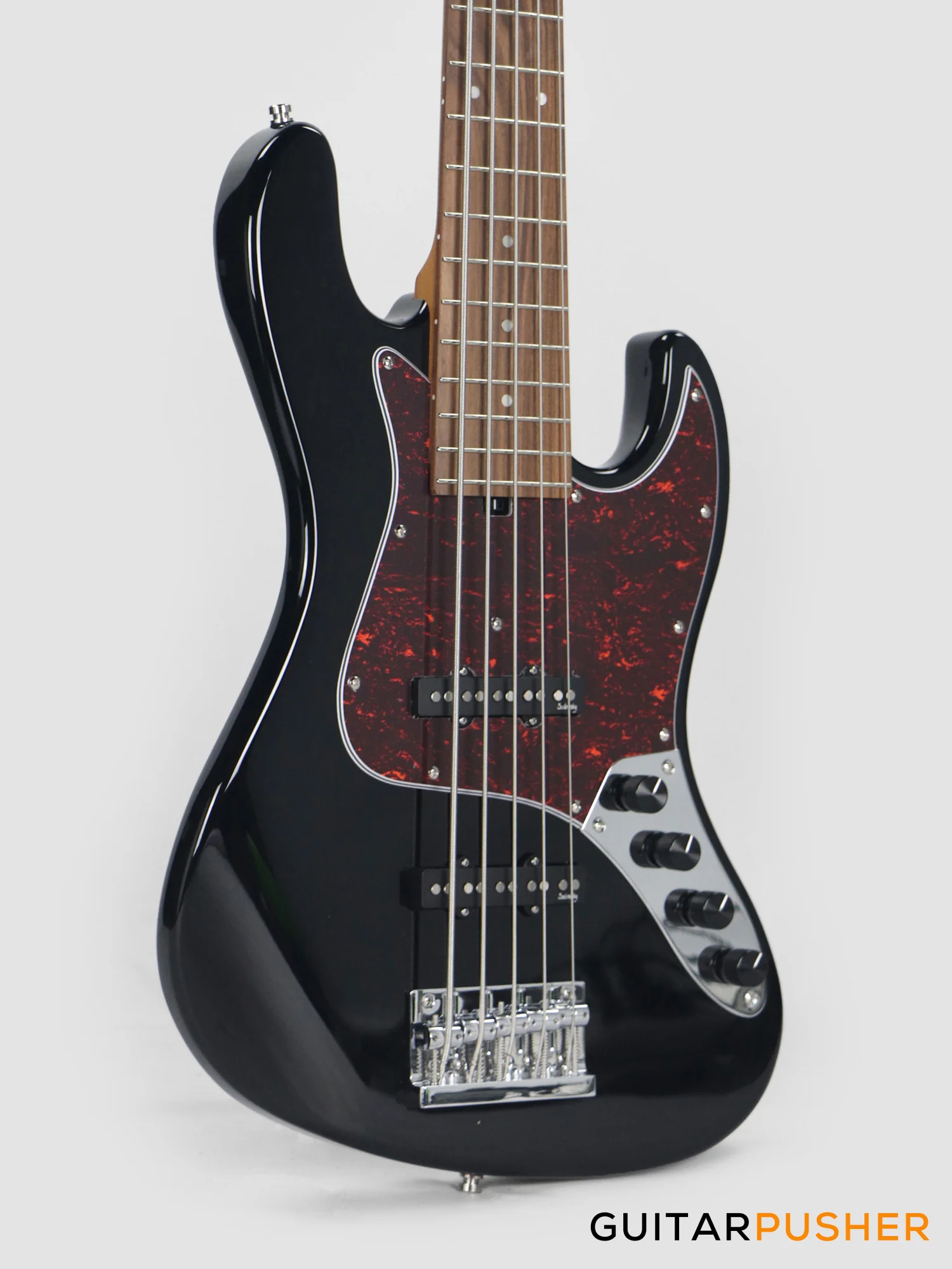 Sadowsky Metro Express 5 Morado Fingerboard, Tortoise Pickguard 5-String Bass Guitar - Black Metallic - Image 5