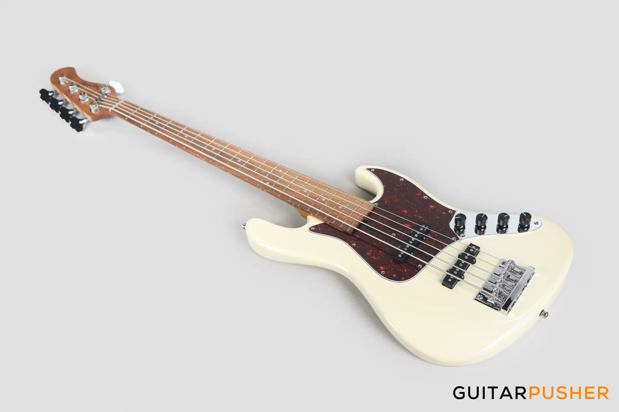 Sadowsky Metro Express 5 Morado Fingerboard, Tortoise Pickguard 5-String Bass Guitar - Olympic White - Image 10