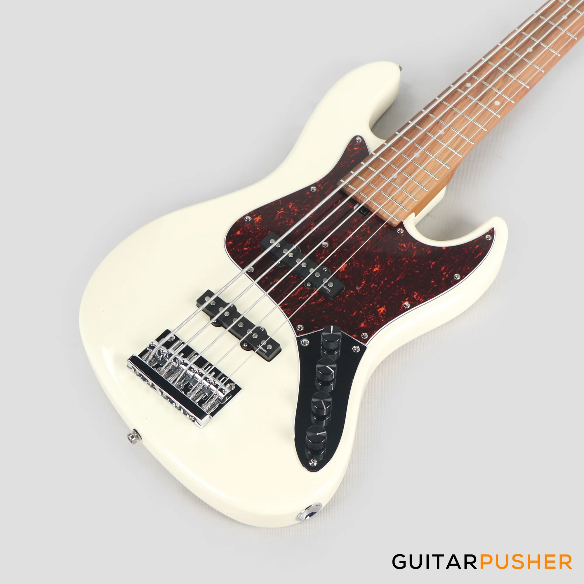 Sadowsky Metro Express 5 Morado Fingerboard, Tortoise Pickguard 5-String Bass Guitar - Olympic White - Image 11