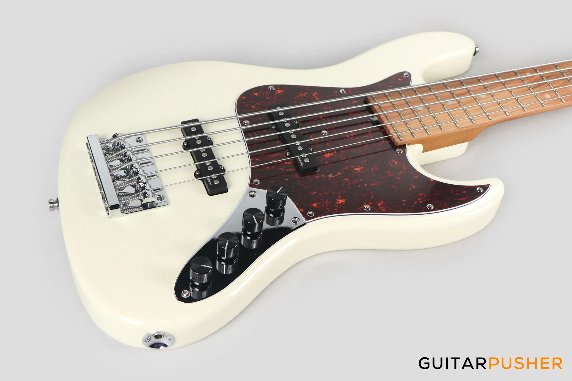 Sadowsky Metro Express 5 Morado Fingerboard, Tortoise Pickguard 5-String Bass Guitar - Olympic White - Image 12
