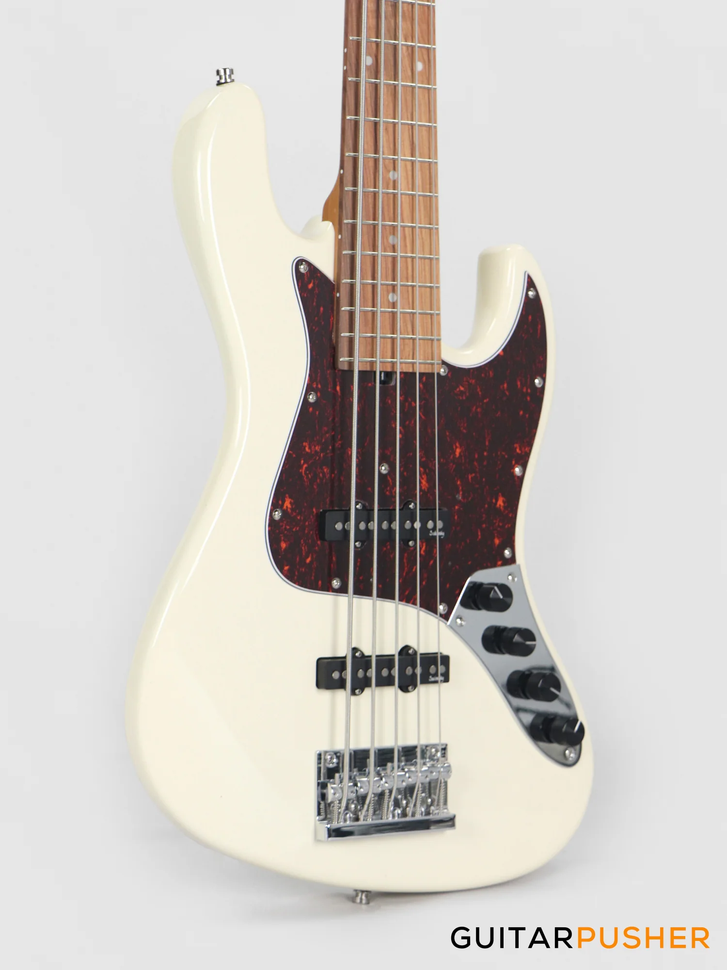 Sadowsky Metro Express 5 Morado Fingerboard, Tortoise Pickguard 5-String Bass Guitar - Olympic White - Image 5
