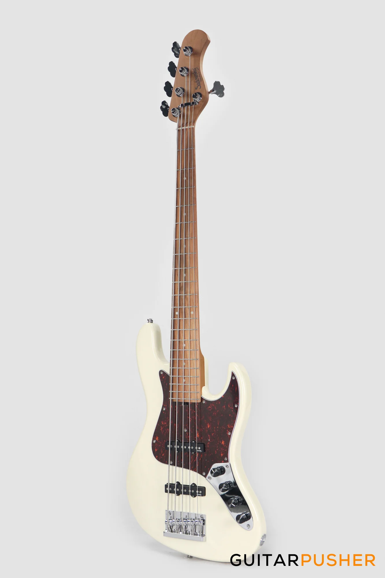Sadowsky Metro Express 5 Morado Fingerboard, Tortoise Pickguard 5-String Bass Guitar - Olympic White - Image 8