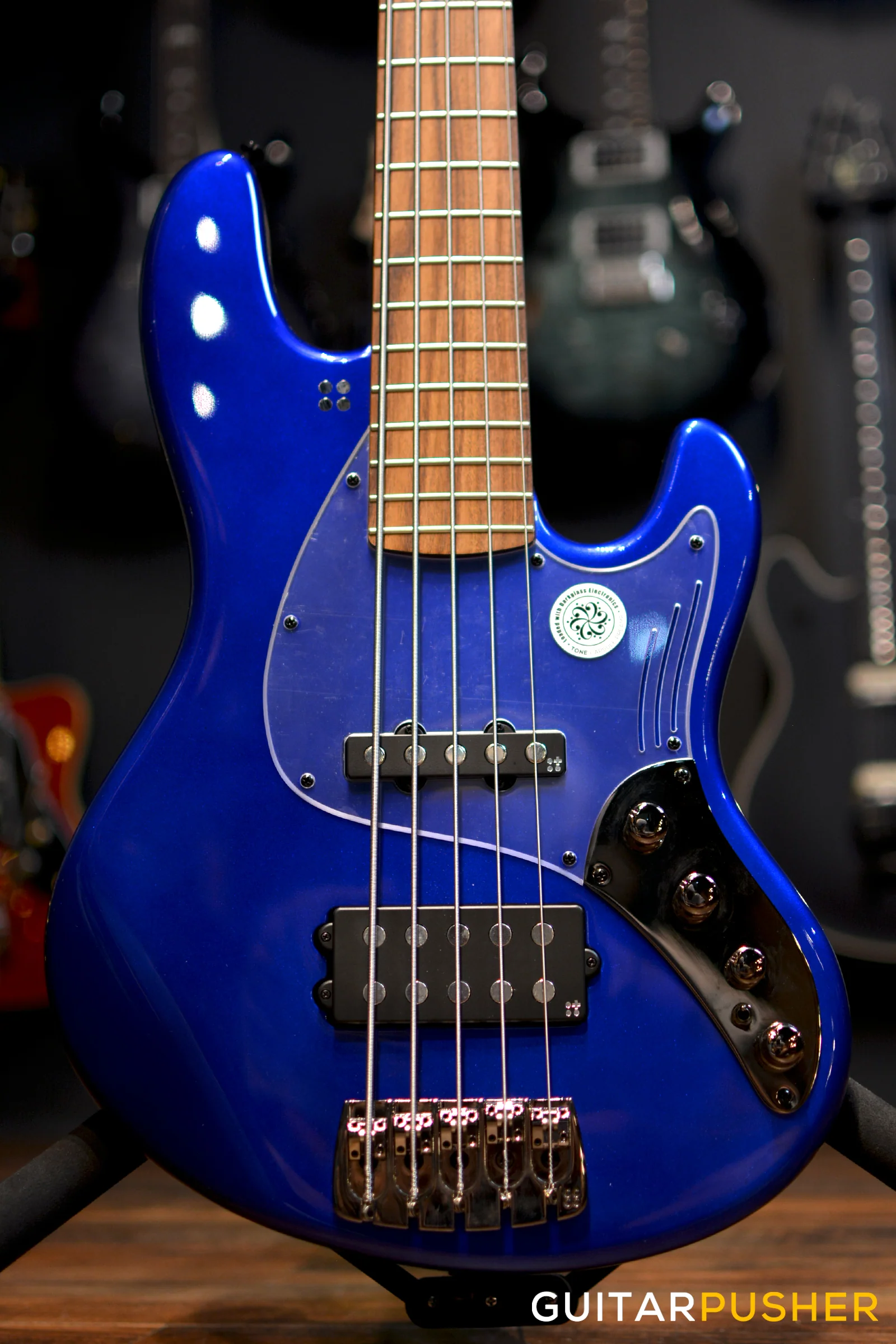 Sandberg California Grand Dark 5-String J-MM Bass - San Remo Blue - Image 4