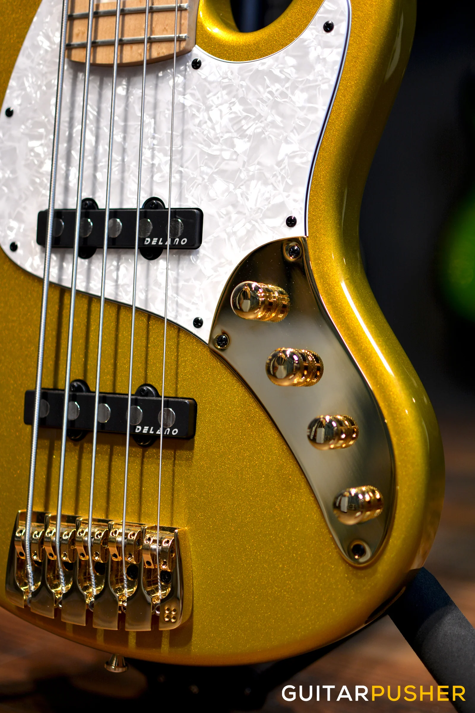 Sandberg California TT5 5-String J Bass - Gold - Image 2