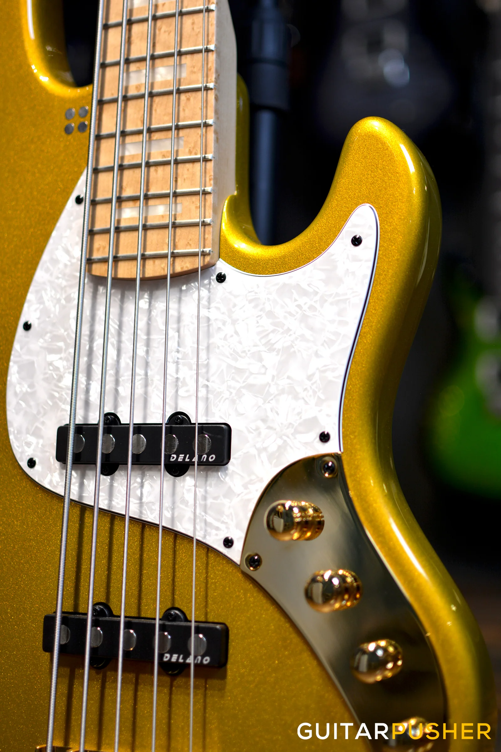 Sandberg California TT5 5-String J Bass - Gold - Image 4