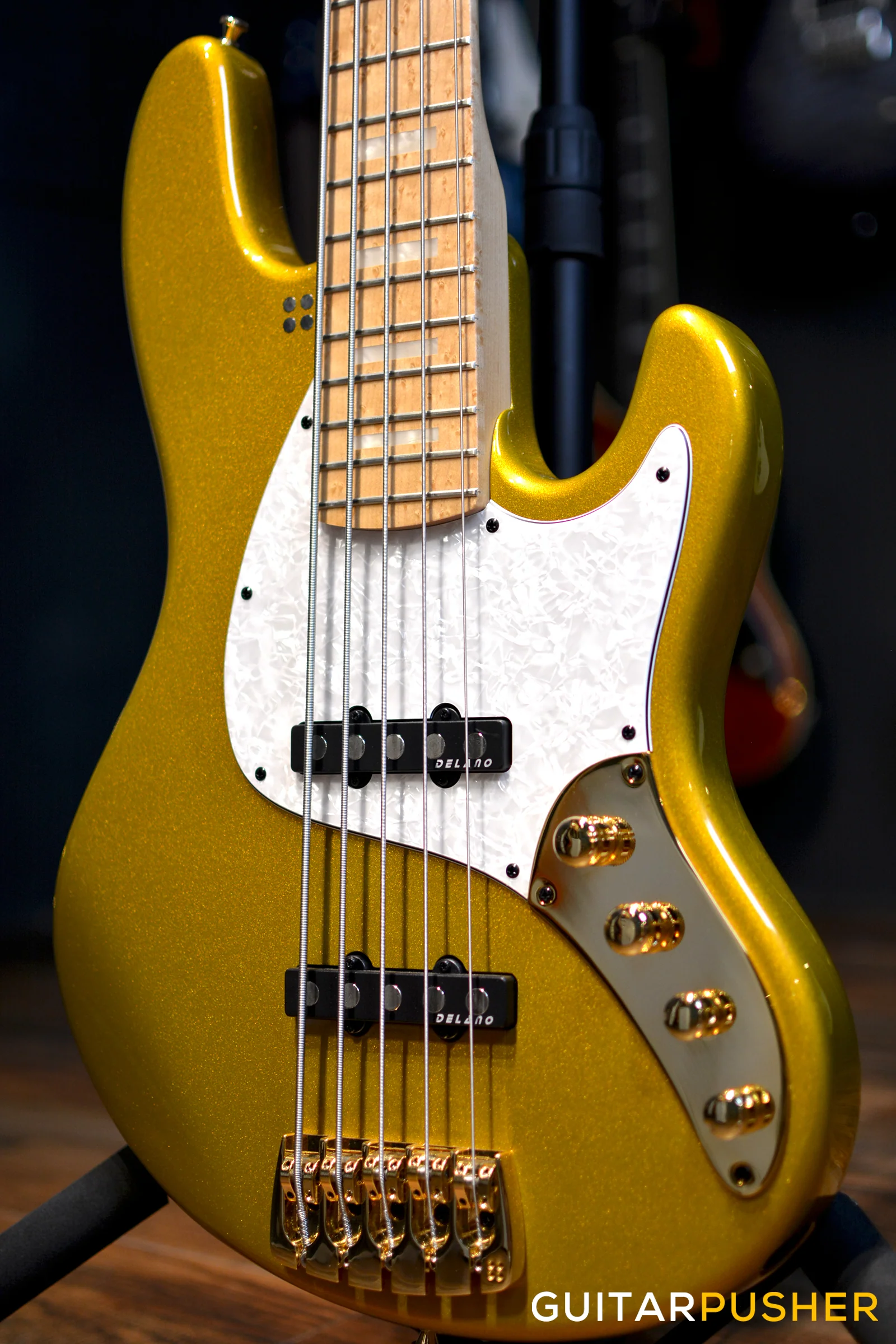 Sandberg California TT5 5-String J Bass - Gold - Image 5