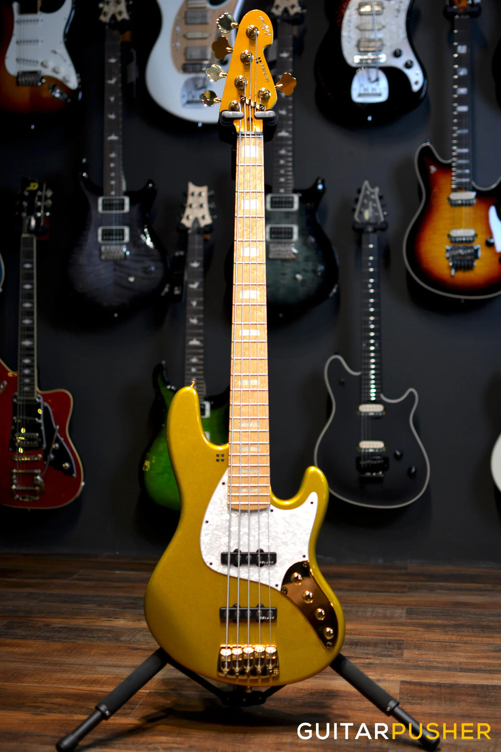 Sandberg California TT5 5-String J Bass - Gold - Image 7