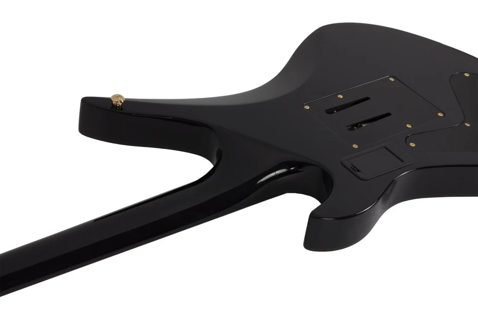 Schecter Artist Model Synyster Gates Custom-S Electric Guitar (Gloss Black w/ Gold Stripes) - Image 8