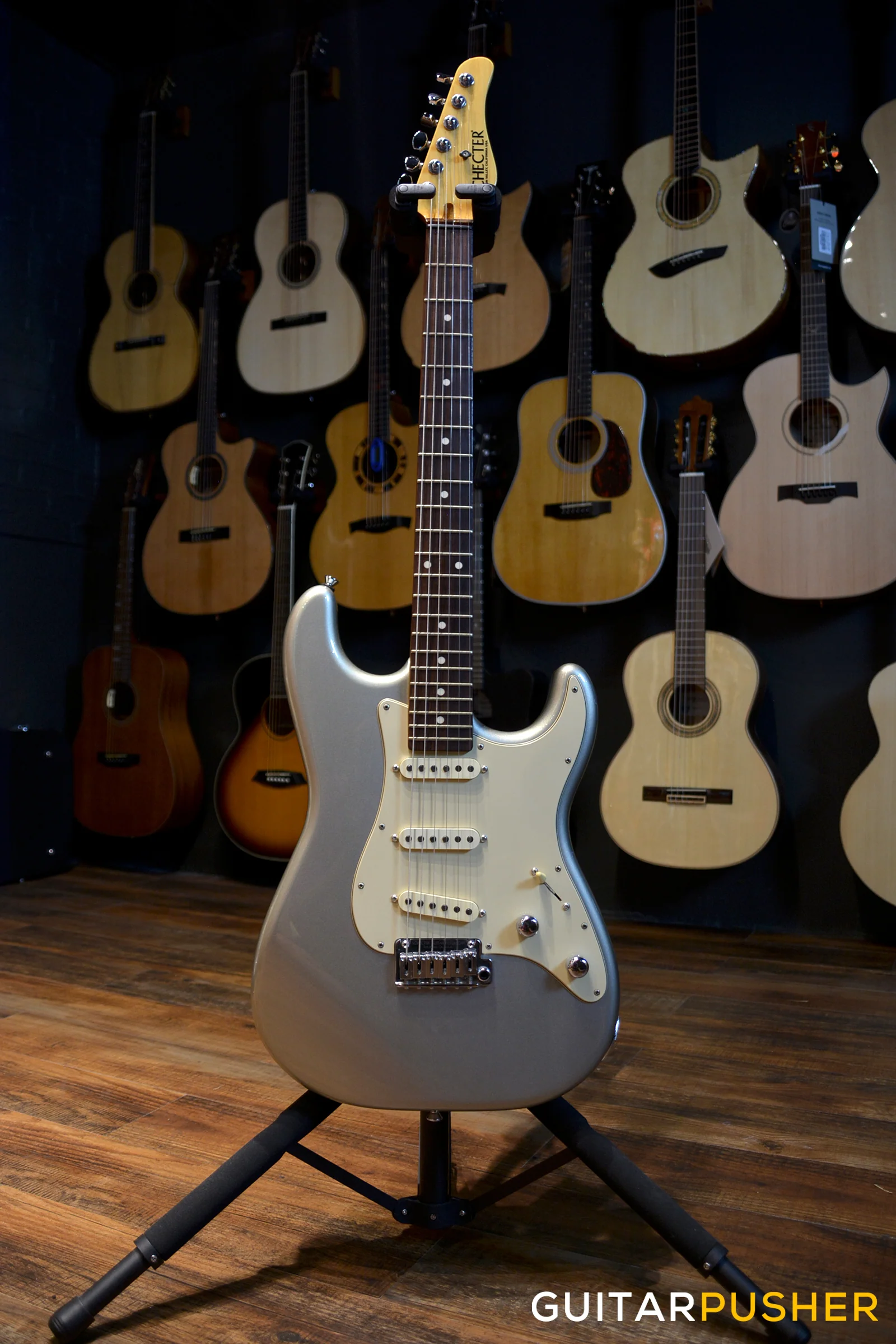 Schecter USA Nick Johnston Signature S-Style Electric Guitar (Atomic Silver) - Image 2