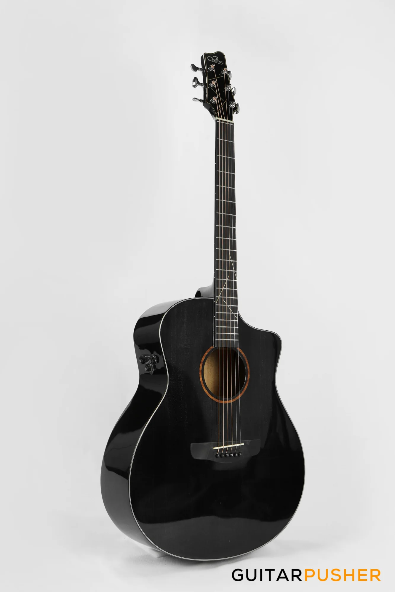 Sevillana 2101 All-Solid Acoustic-Electric Guitar - Black - Image 10